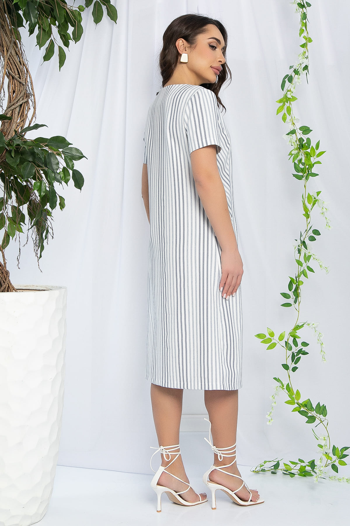 Платье Европейский шик (светло-серое) П13243-19М