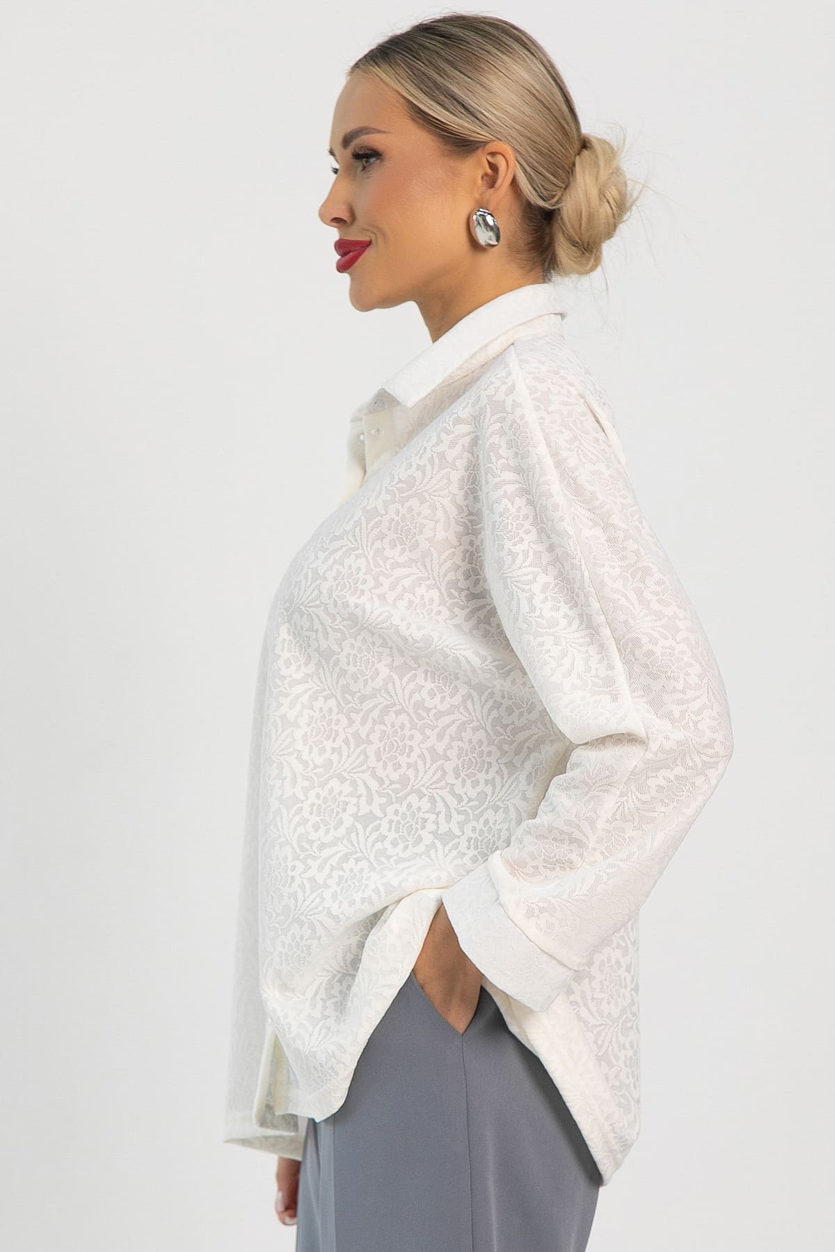 Рубашка кружевная Маринара (белая) Б14252-10М