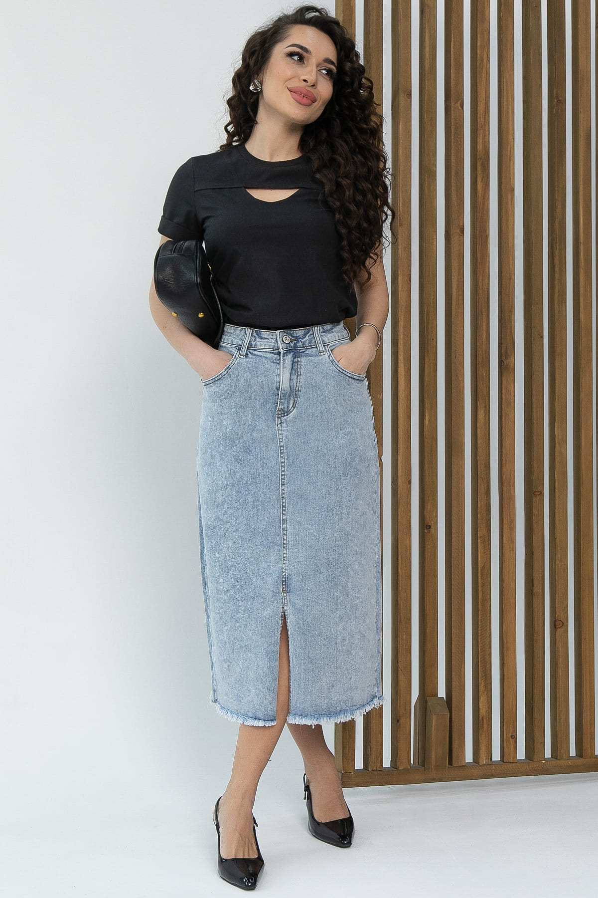 Футболка Дорис (черная) Б13352-50М