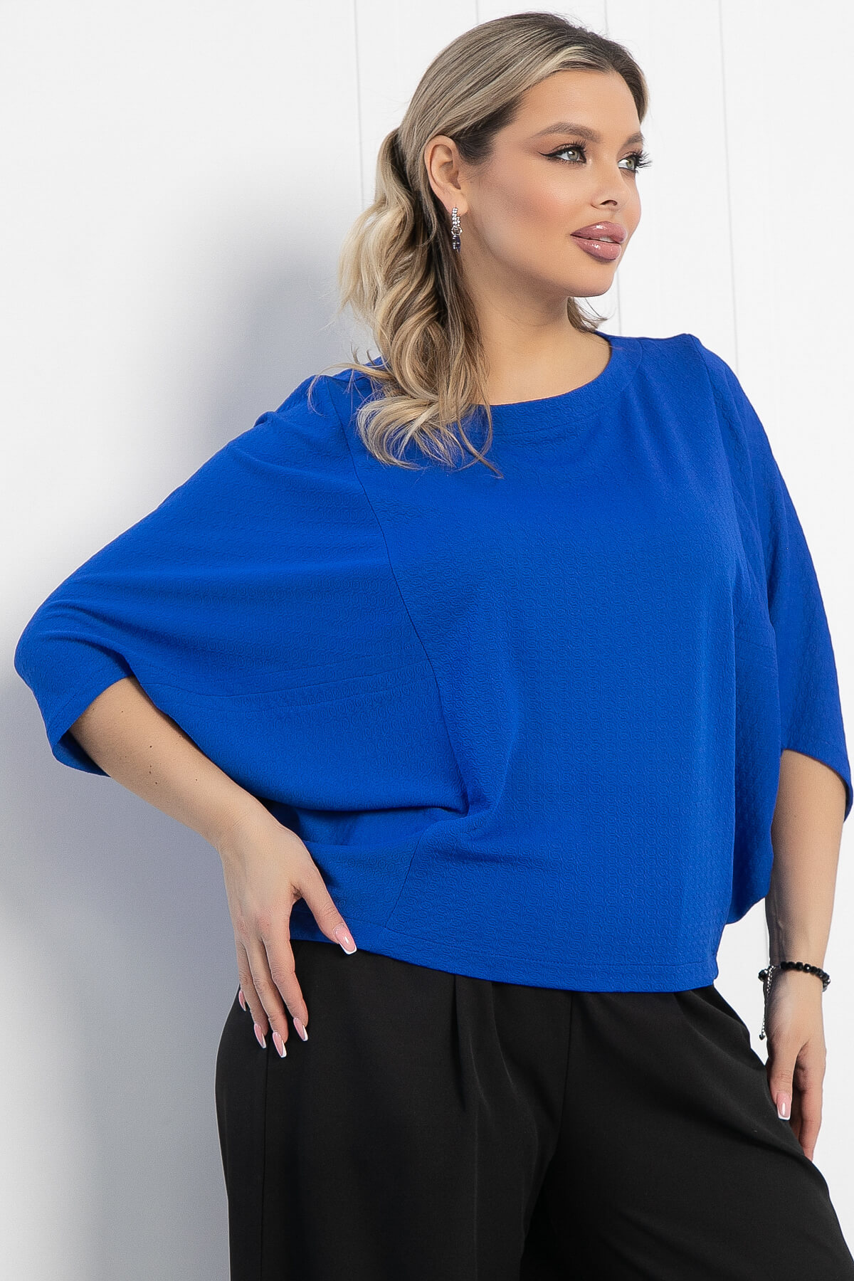 Блуза Шармель (синяя) Б12912-16М