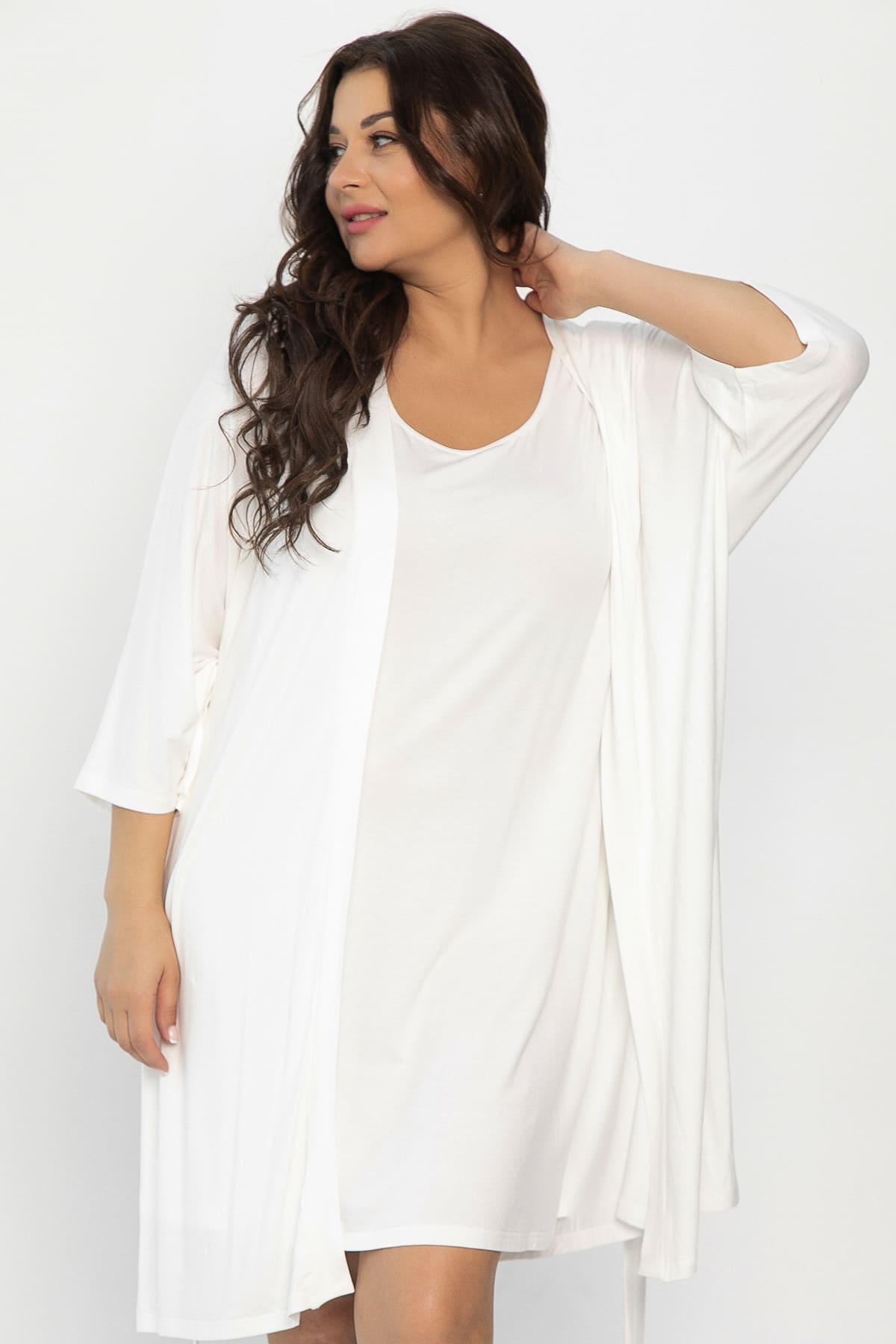 Платье-майка для дома Шелк вискозы (молочная) П14491-52М