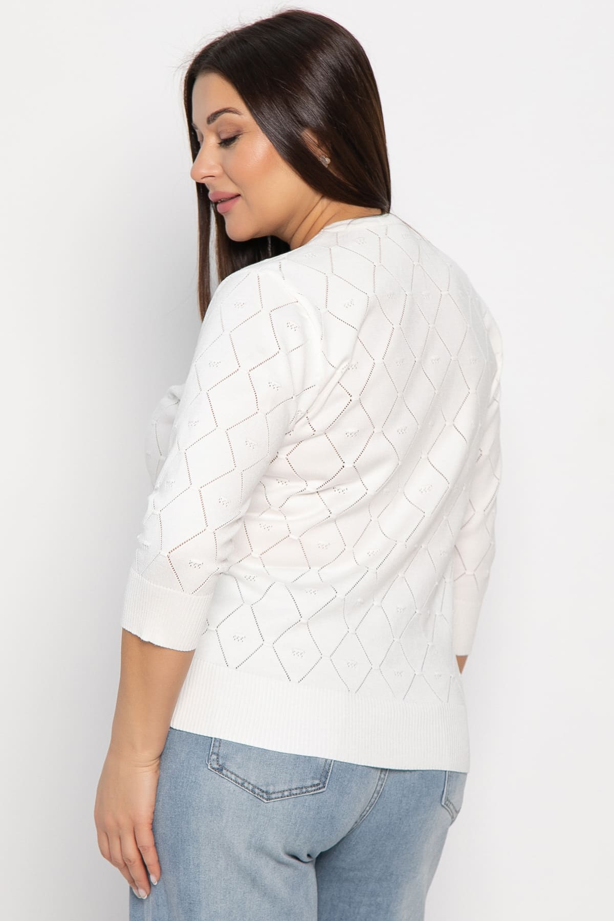 Блуза Нежный узор (молочная) Б14936-18М