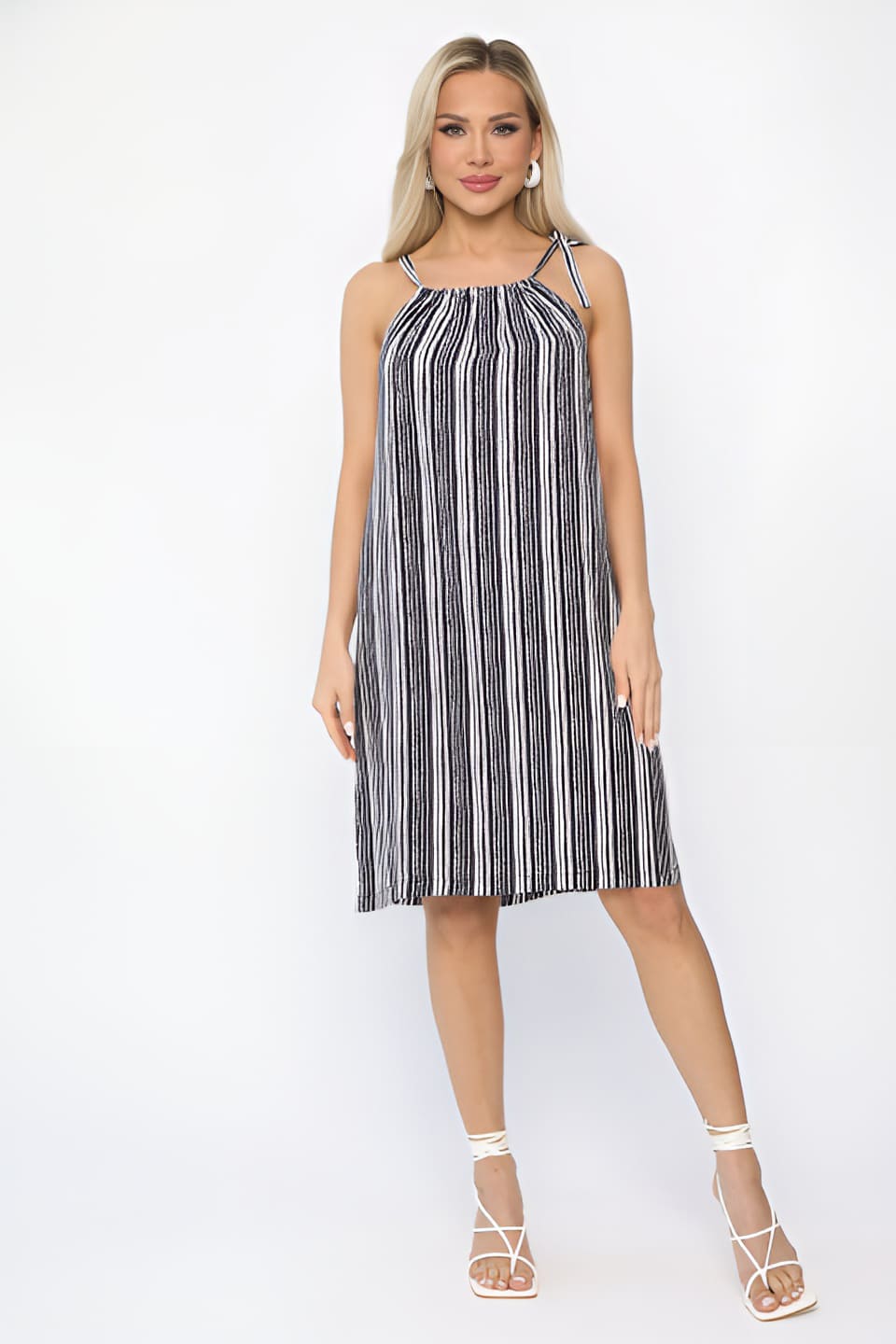 Сарафан Укрась лето! (синее/полоска) П13735-10М