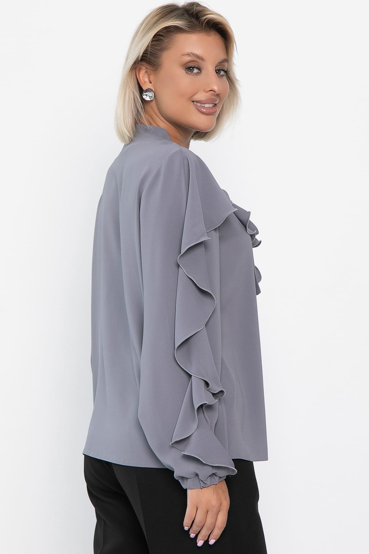 Блуза Дыхание осени (серая) Б14186-5М