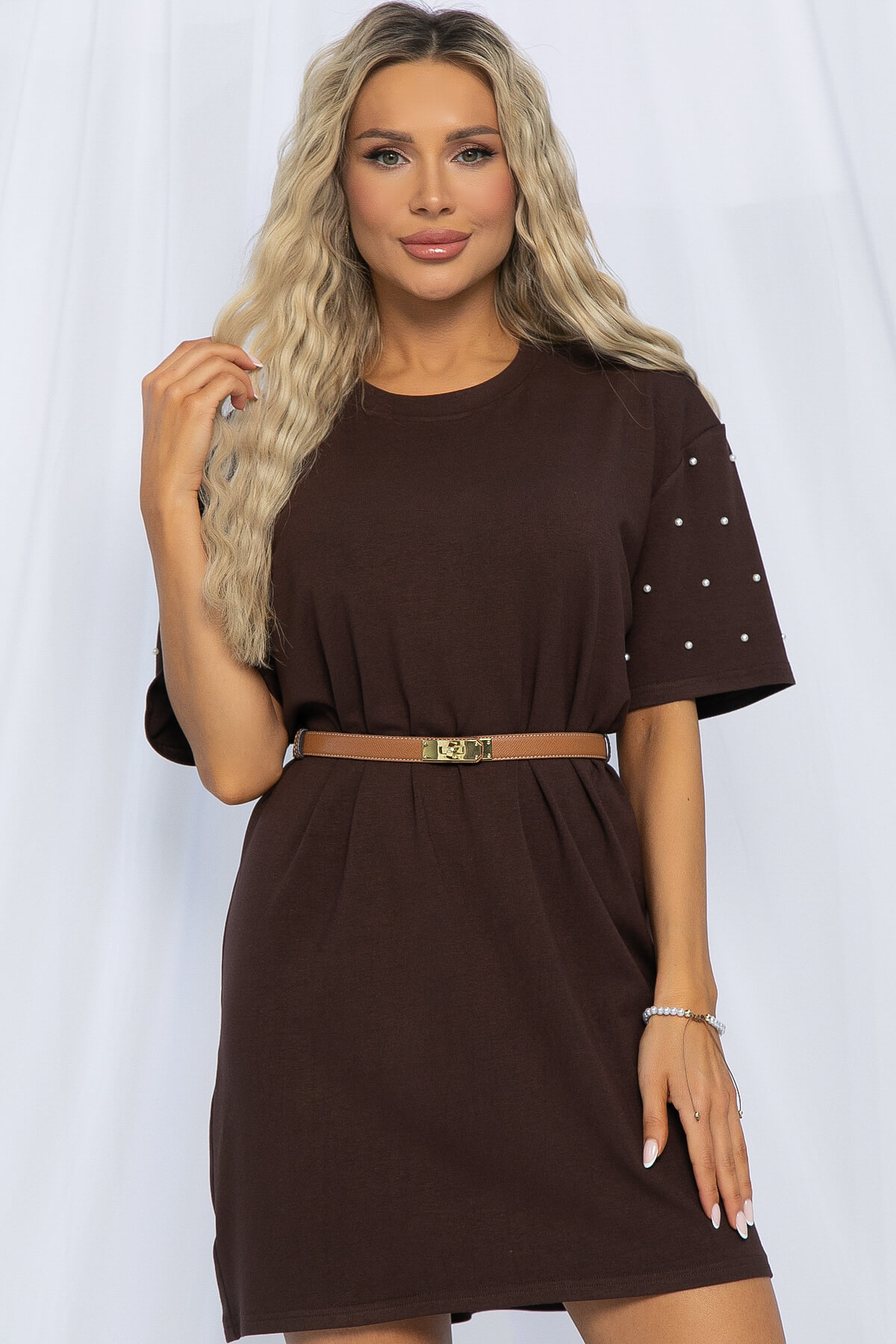 Платье Жемчужина коллекции (шоколад) П13314-1М