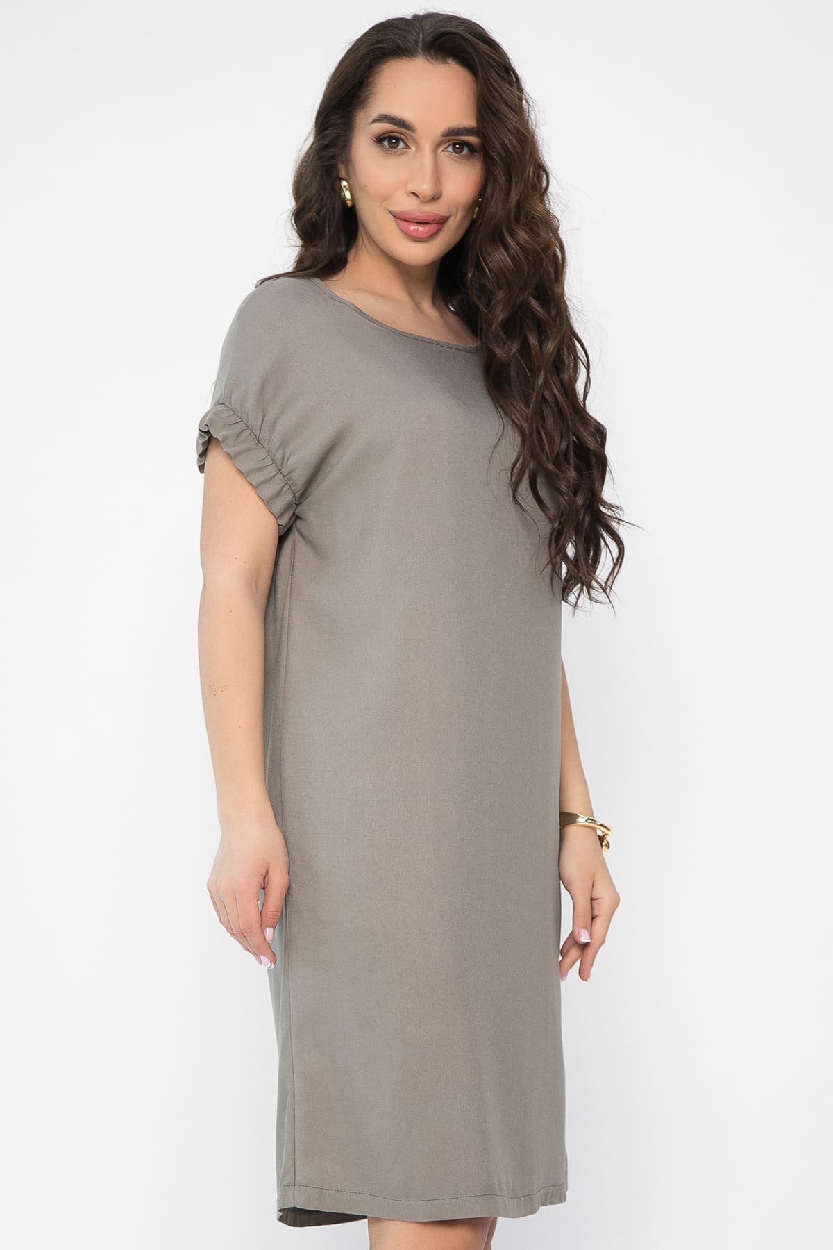 Платье Аида (серый хаки) П13613-25М