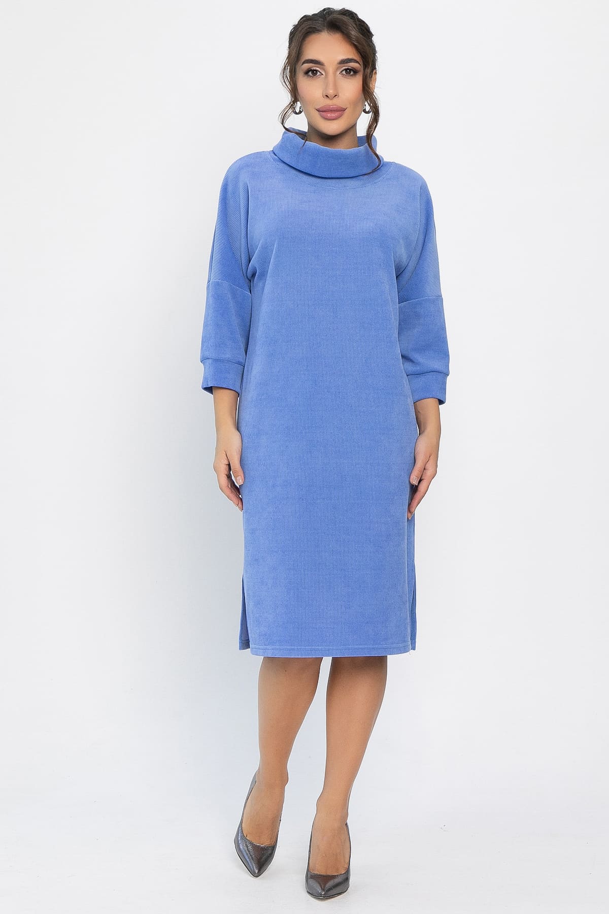 Платье трикотажное Никс (васильковое) П14277-4М