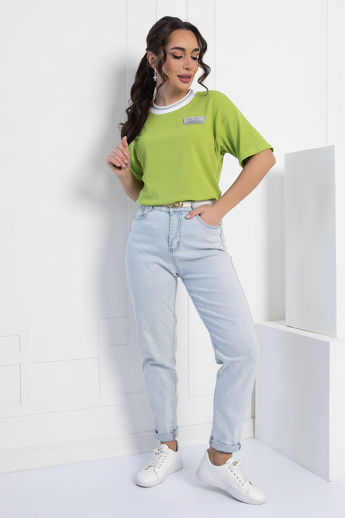 Футболка Ника (лайм) Б12939-7М