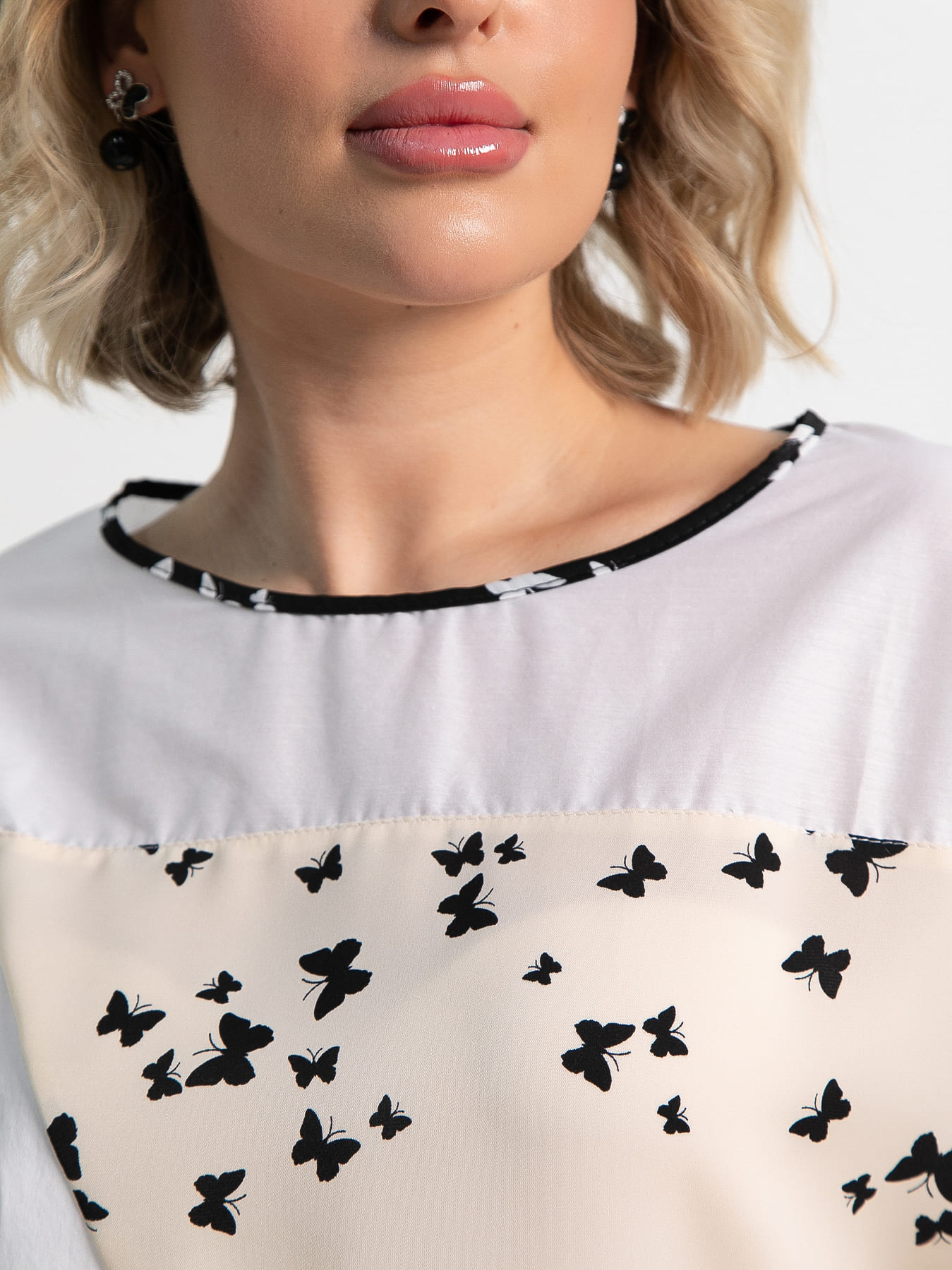 Блуза Нежность (белая) Б15248-13М