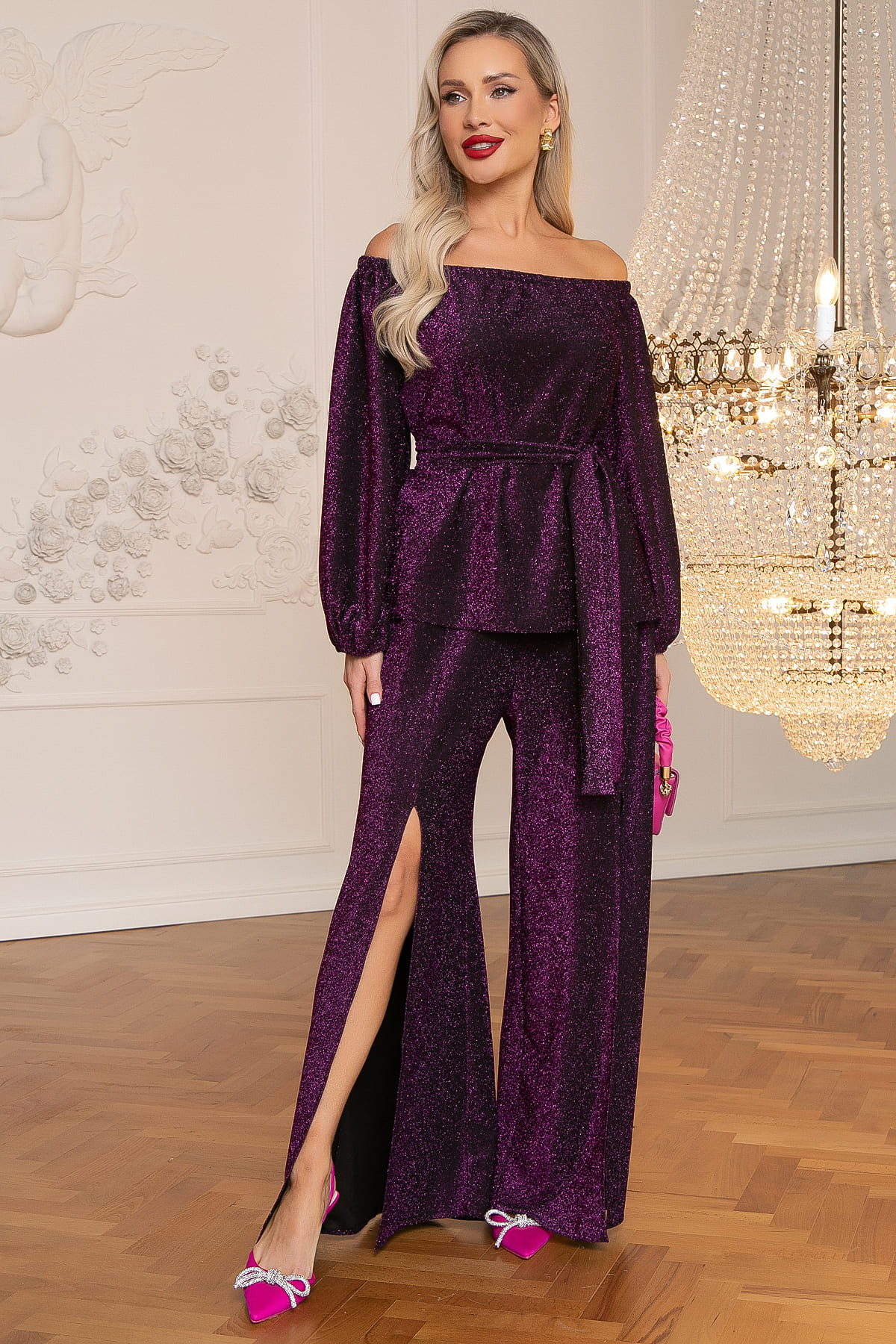 Костюм праздничный Бланш (темная орхидея) К14495-4М