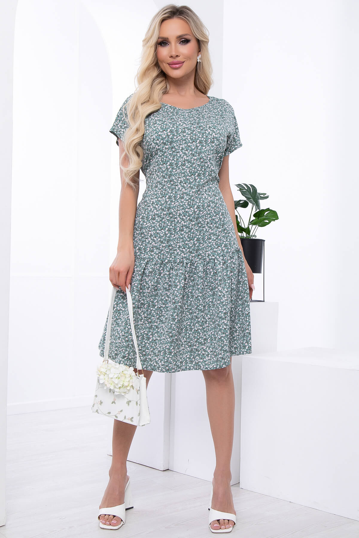 Платье "Ева" (нефрит) П7015