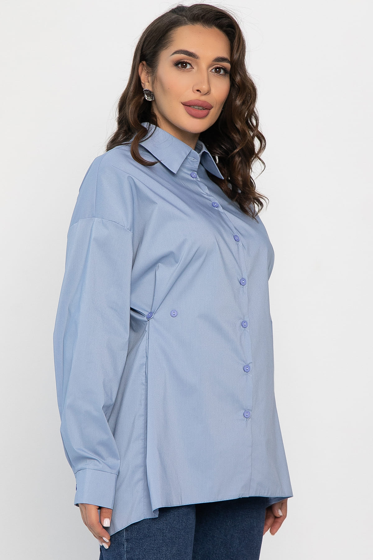 Рубашка Антария  (серо-голубая) Б14190-5М