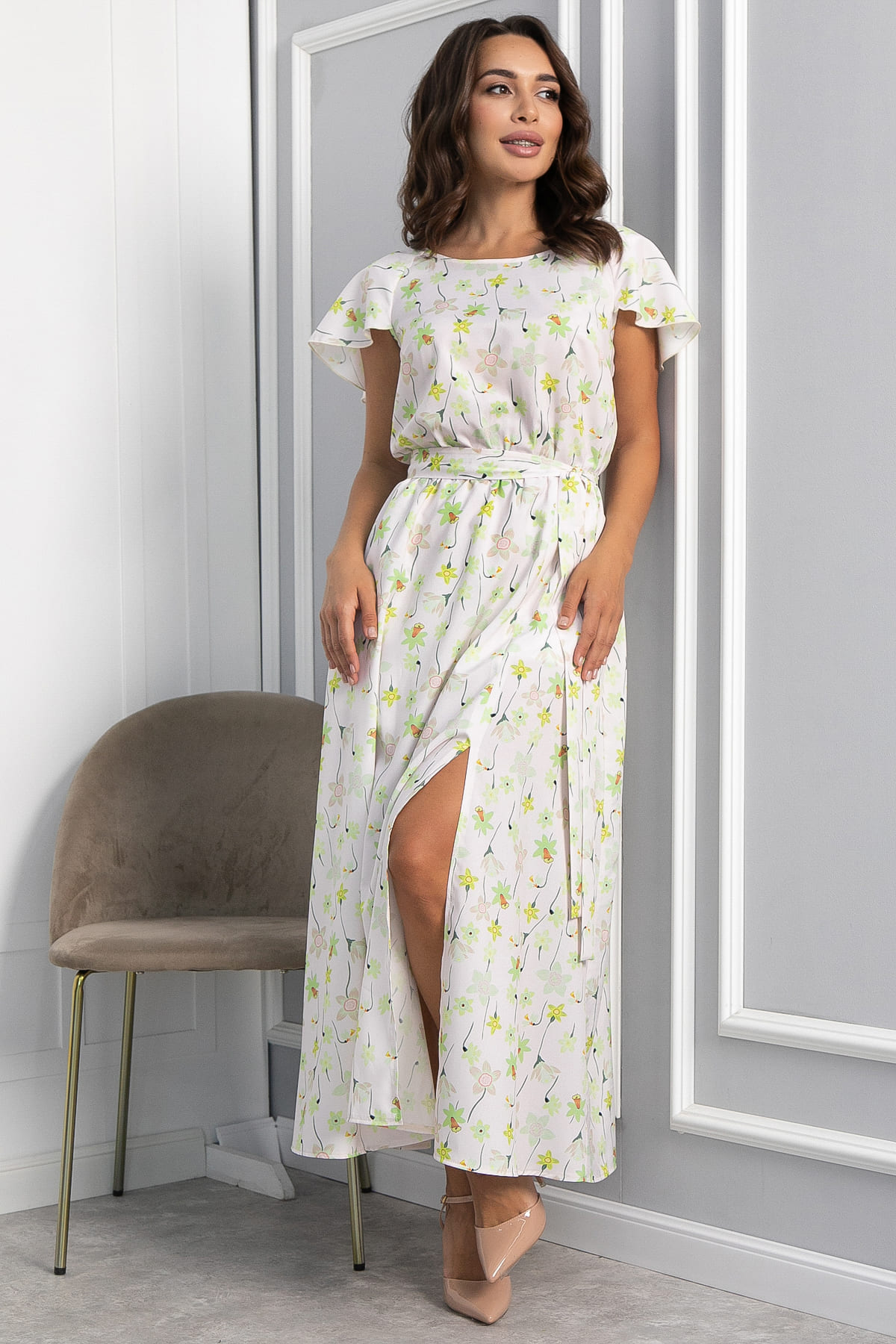 Платье Жара (молочное) П14025-16М