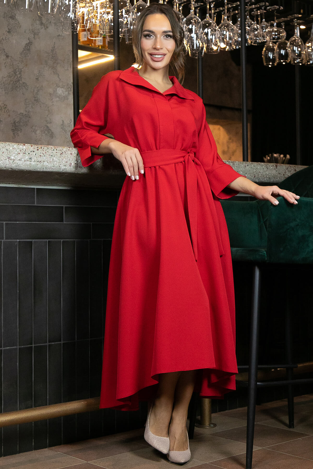 Платье Лорита (красное) П11460