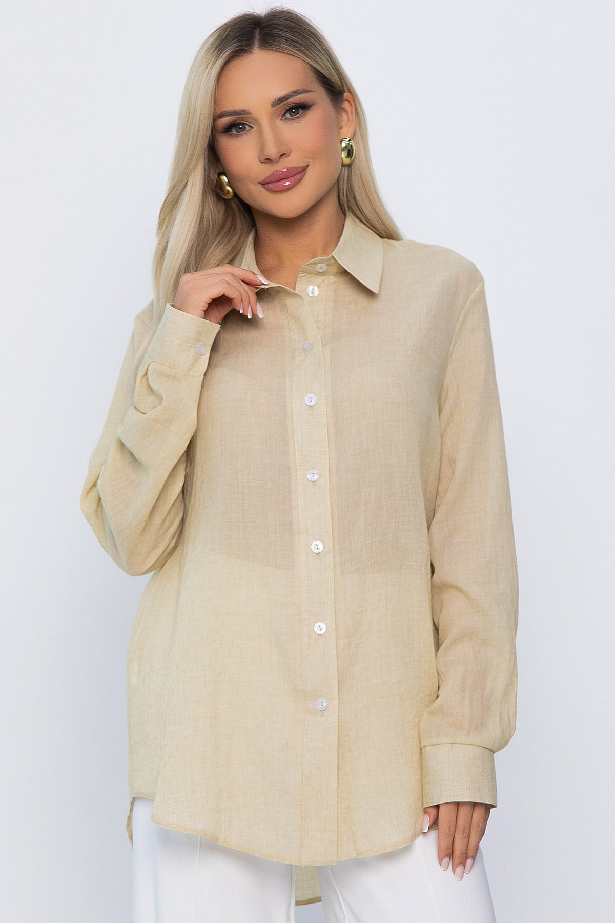 Рубашка Воздушное настроение (бежевая) Б15400-7М