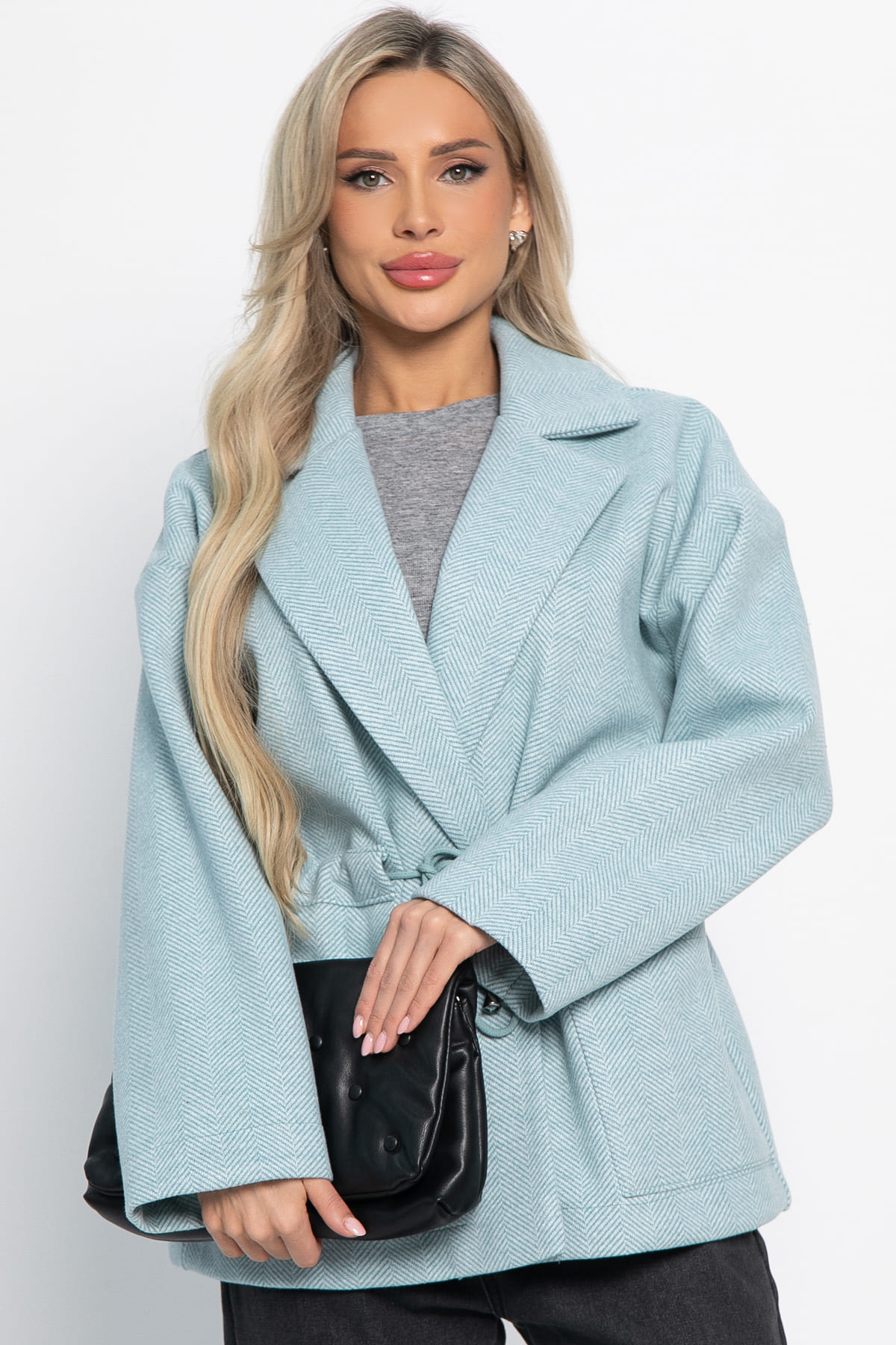 Пальто-пиджак (голубой) Б15087-7М