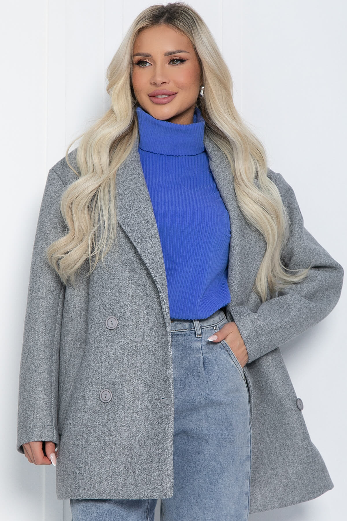 Пальто Я в теме (серое) Б12484-7