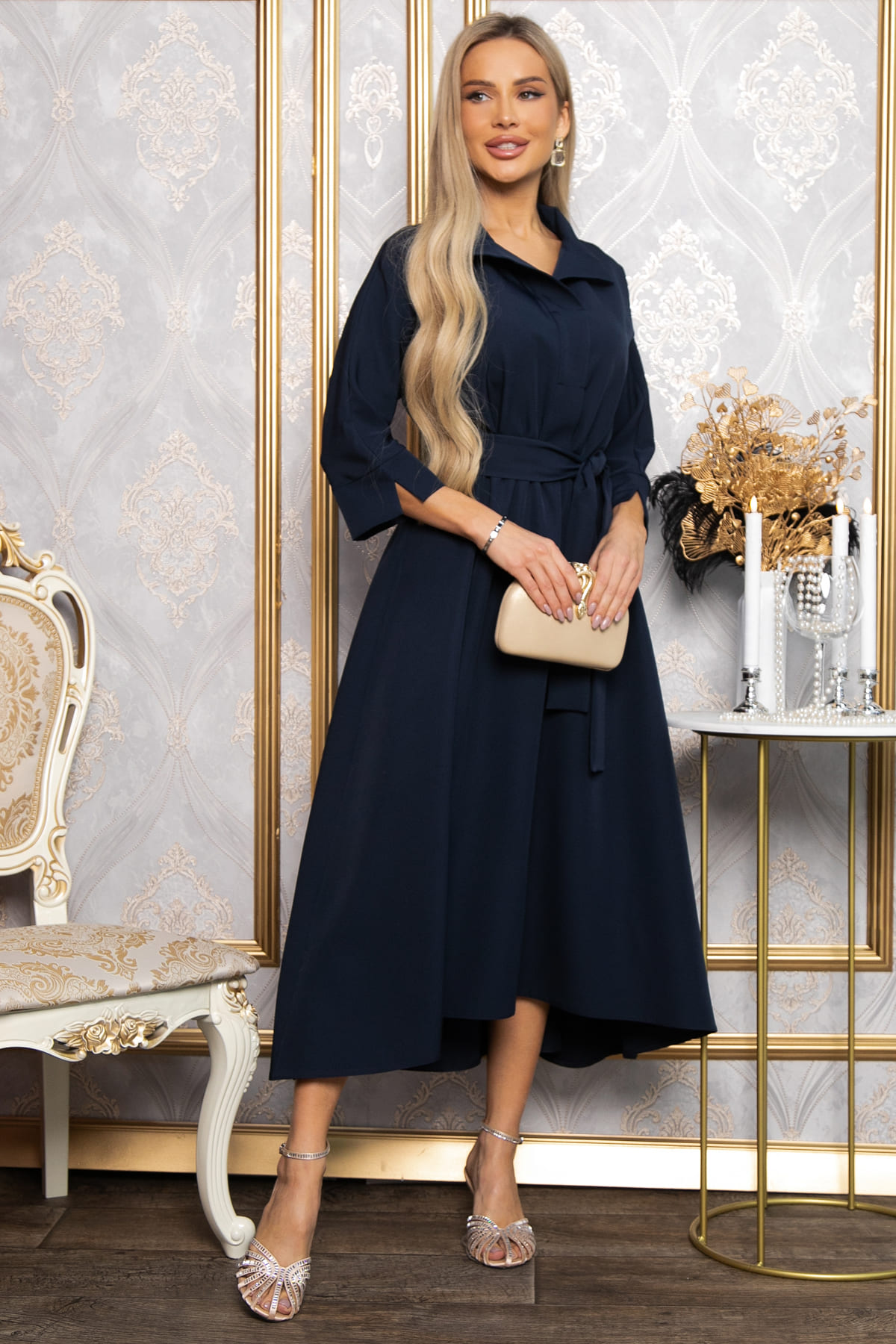 Платье Лорита (темно-синее) П14864-16М