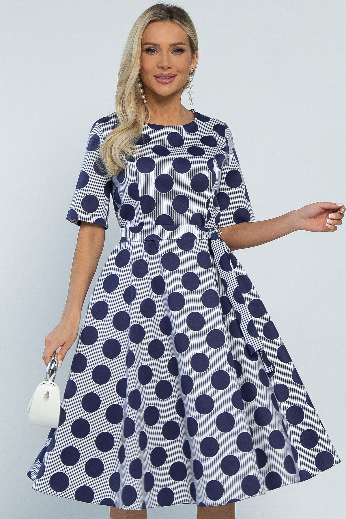 Платье Стиляги (голубое) П13418-16М