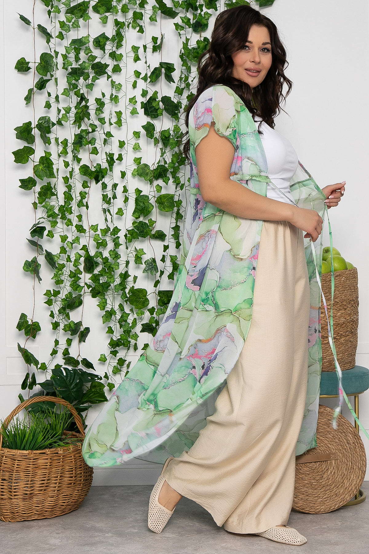 Парео (платье) Изольда (зеленое) П13601-9М