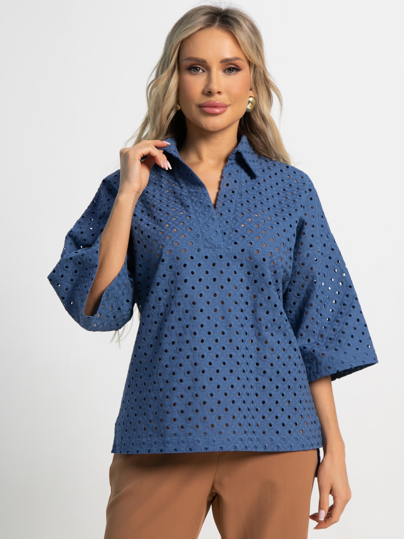 Блуза Ветерок (синяя) Б15520-16М