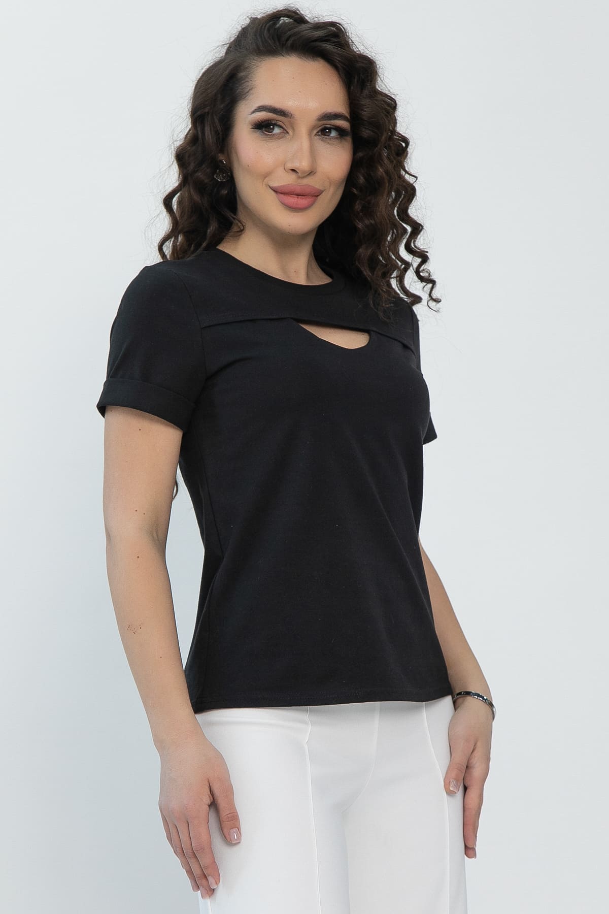 Футболка Дорис (черная) Б13352-50М