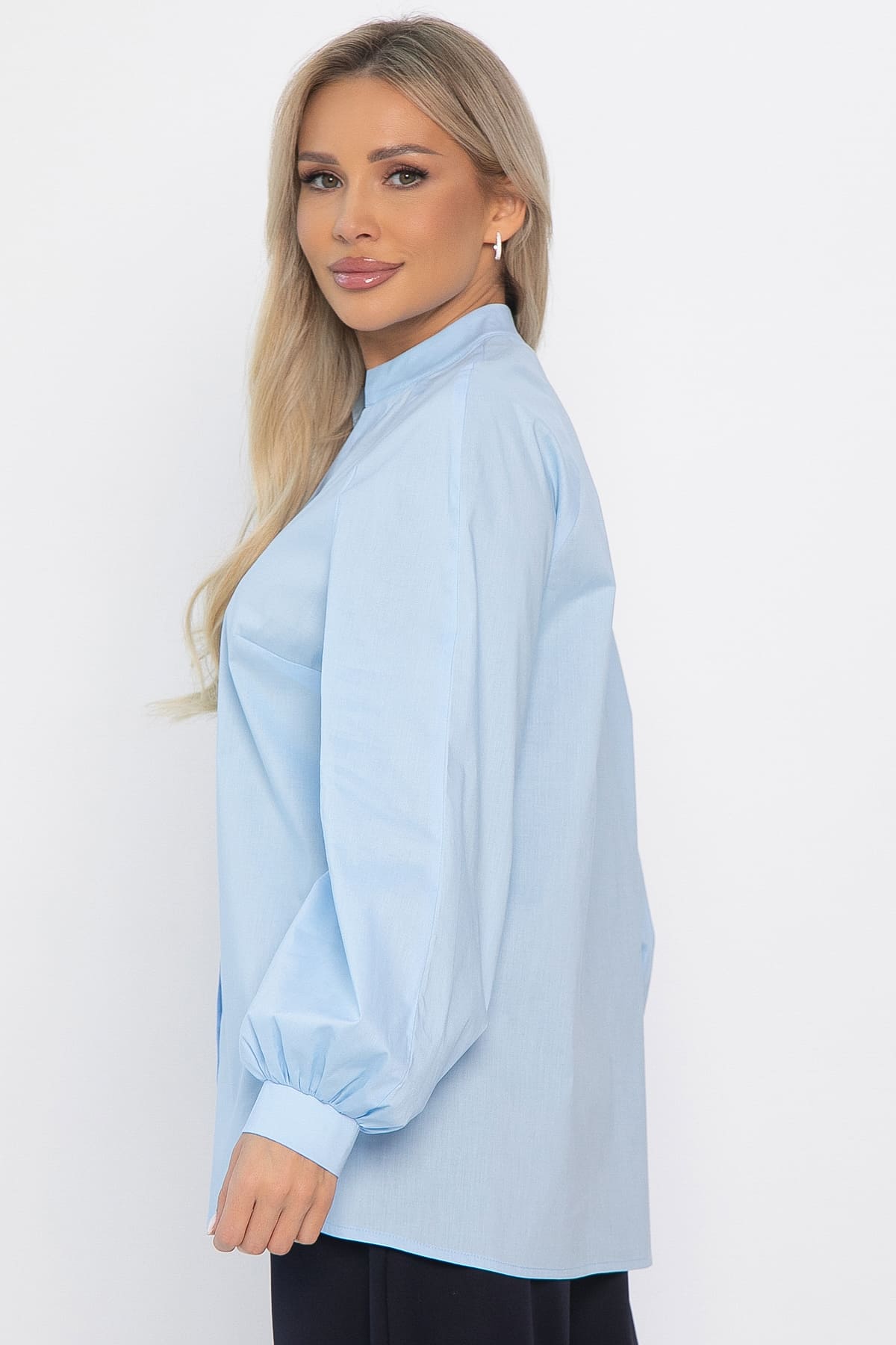 Блуза хлопковая Кристалия (голубая) Б14462-16М