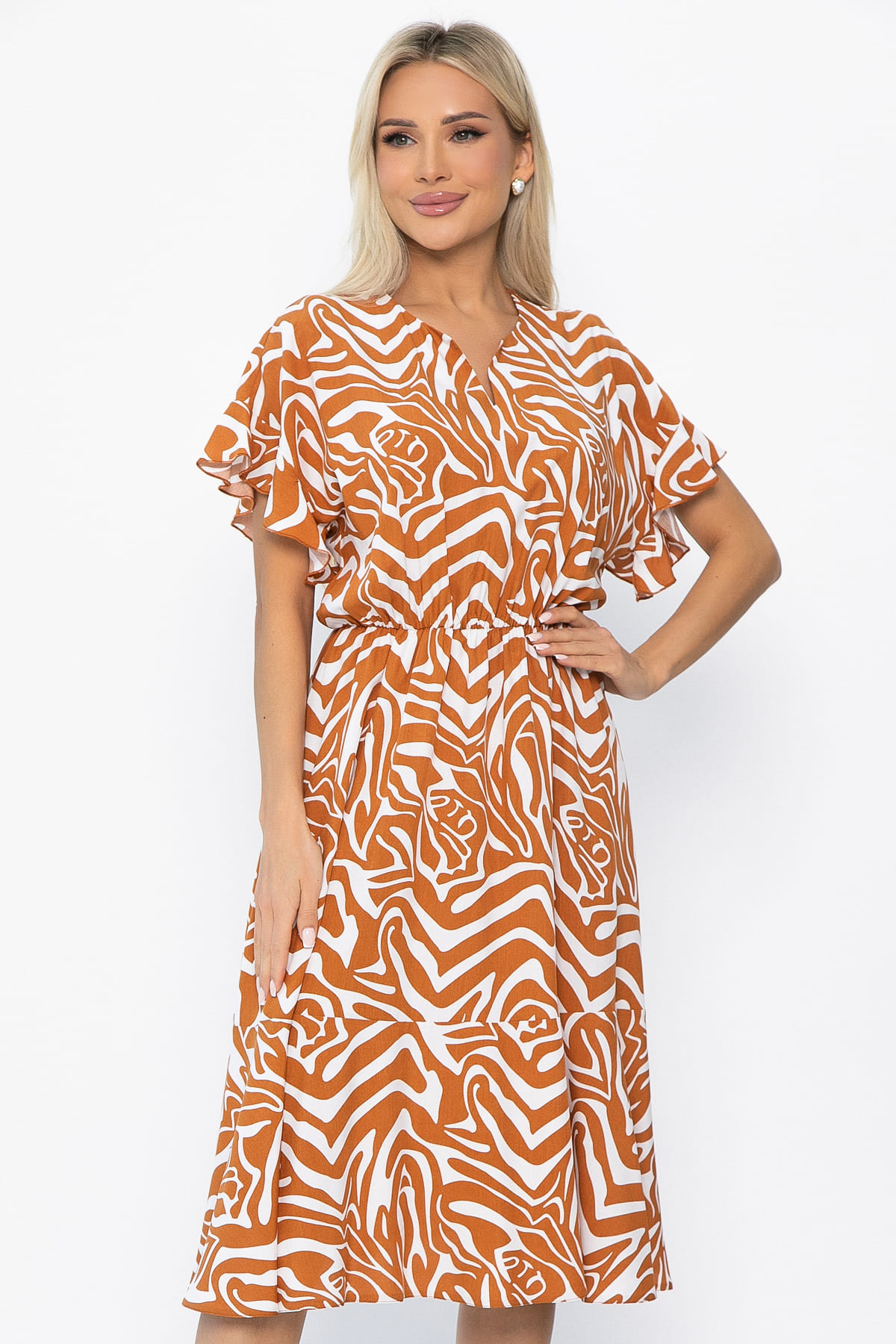 Платье Кристи (рыжее) П13869-35М