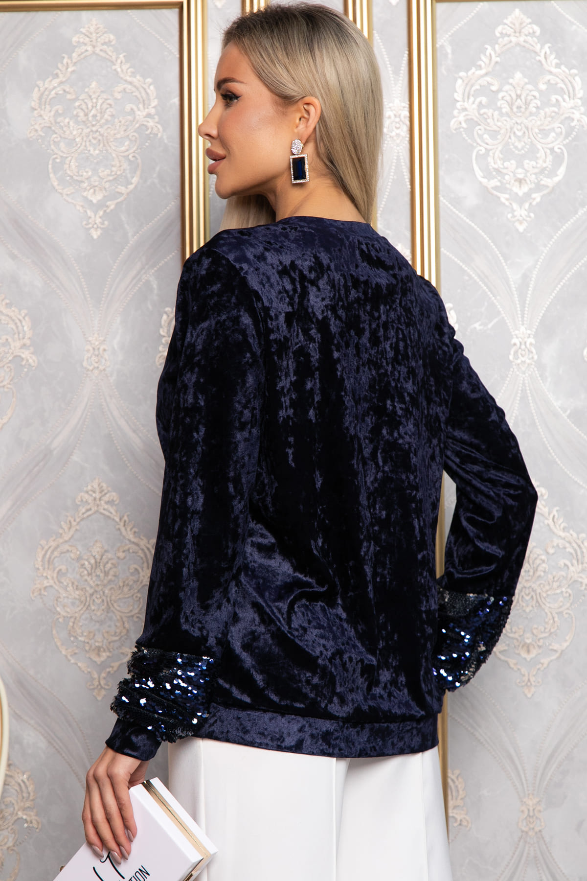 Джемпер Амалия (темно-синяя) Б14838-45М