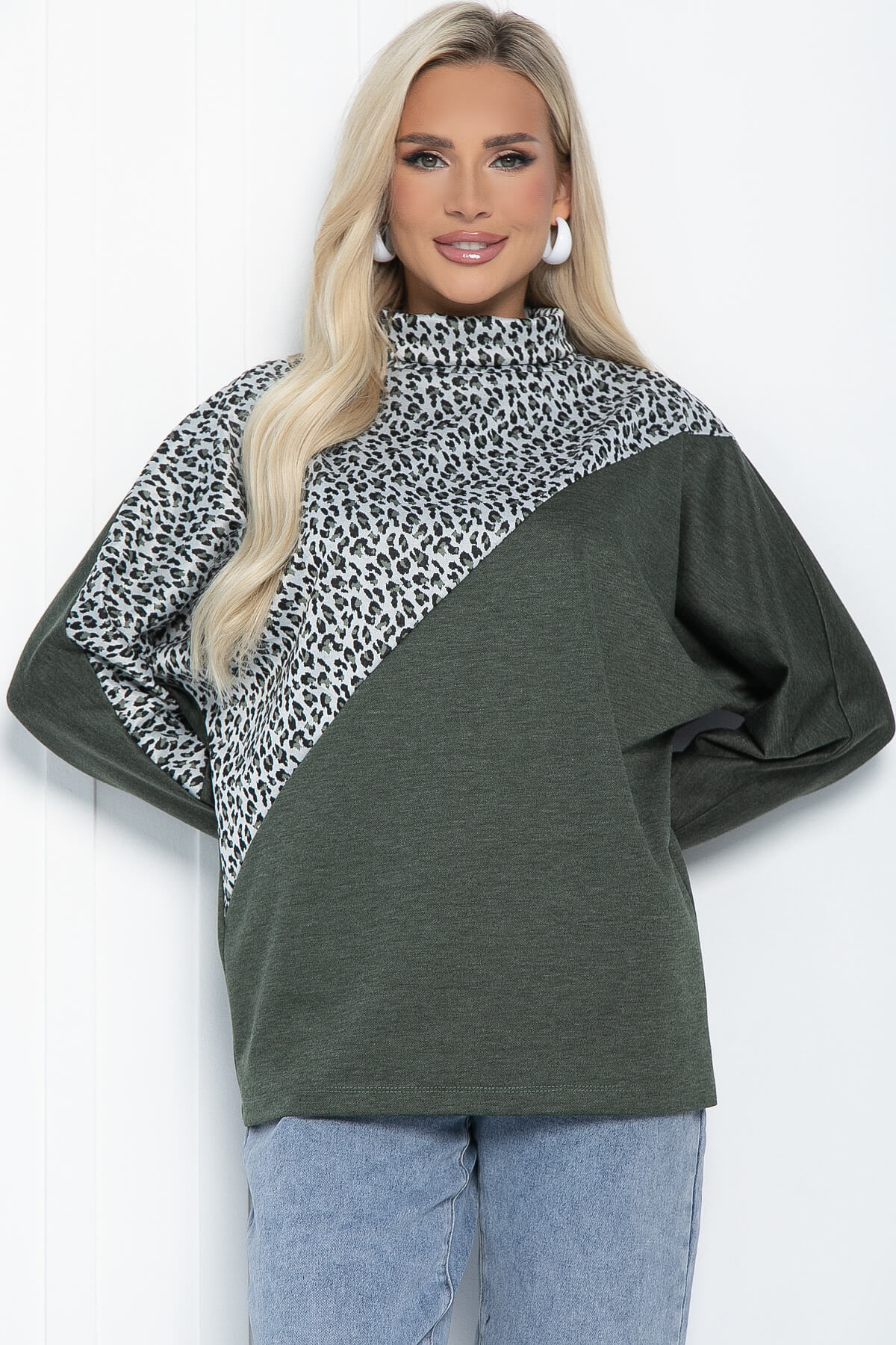 Блуза Нелли (хаки) Б11251