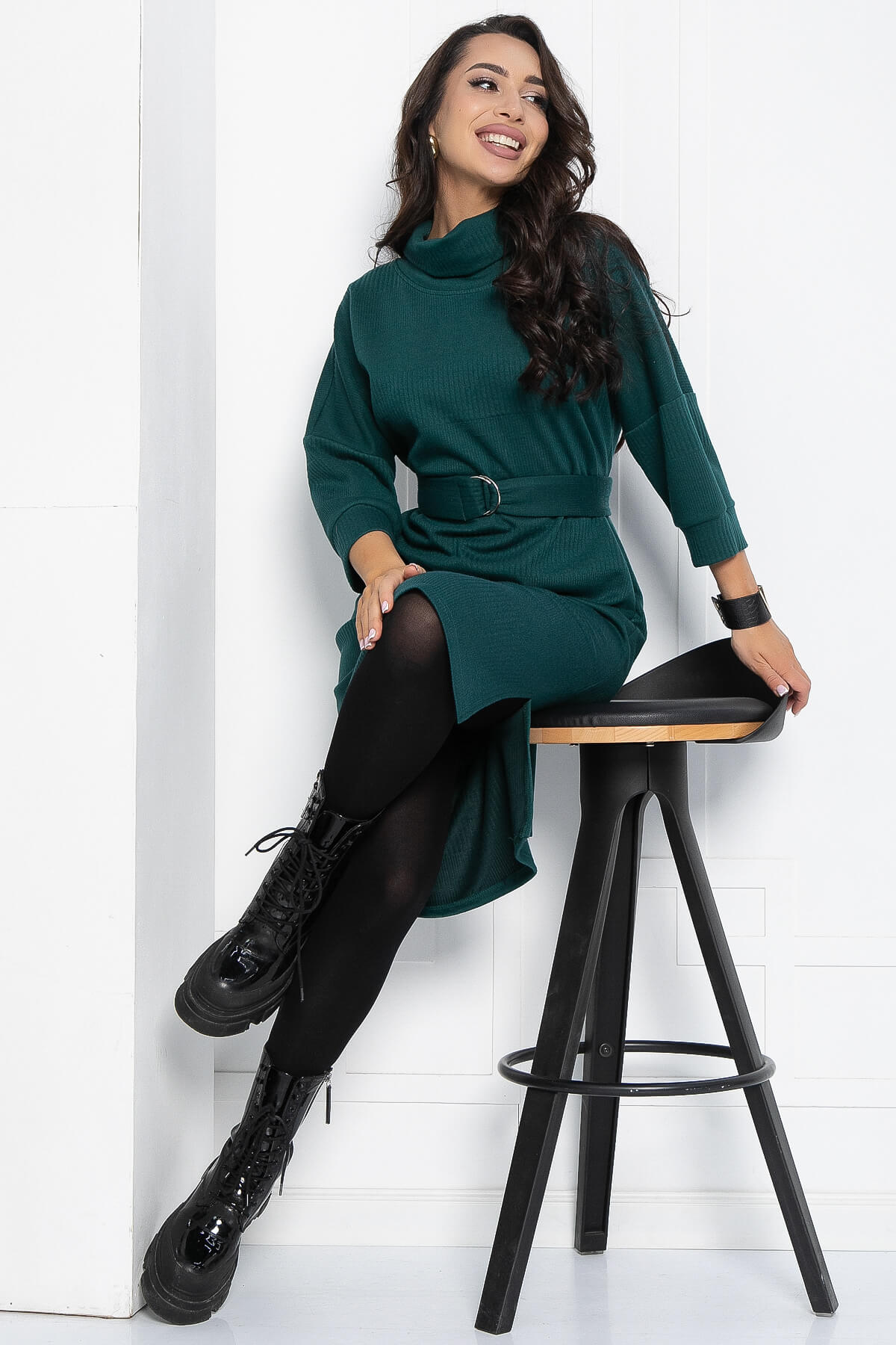 Платье Никс (изумрудное) П14963-4М