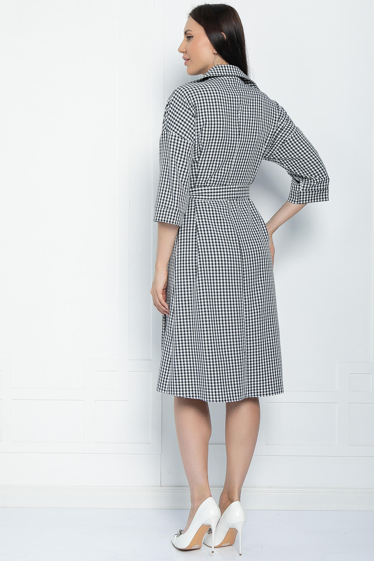 Платье Кэсси (черно-белое) П11218