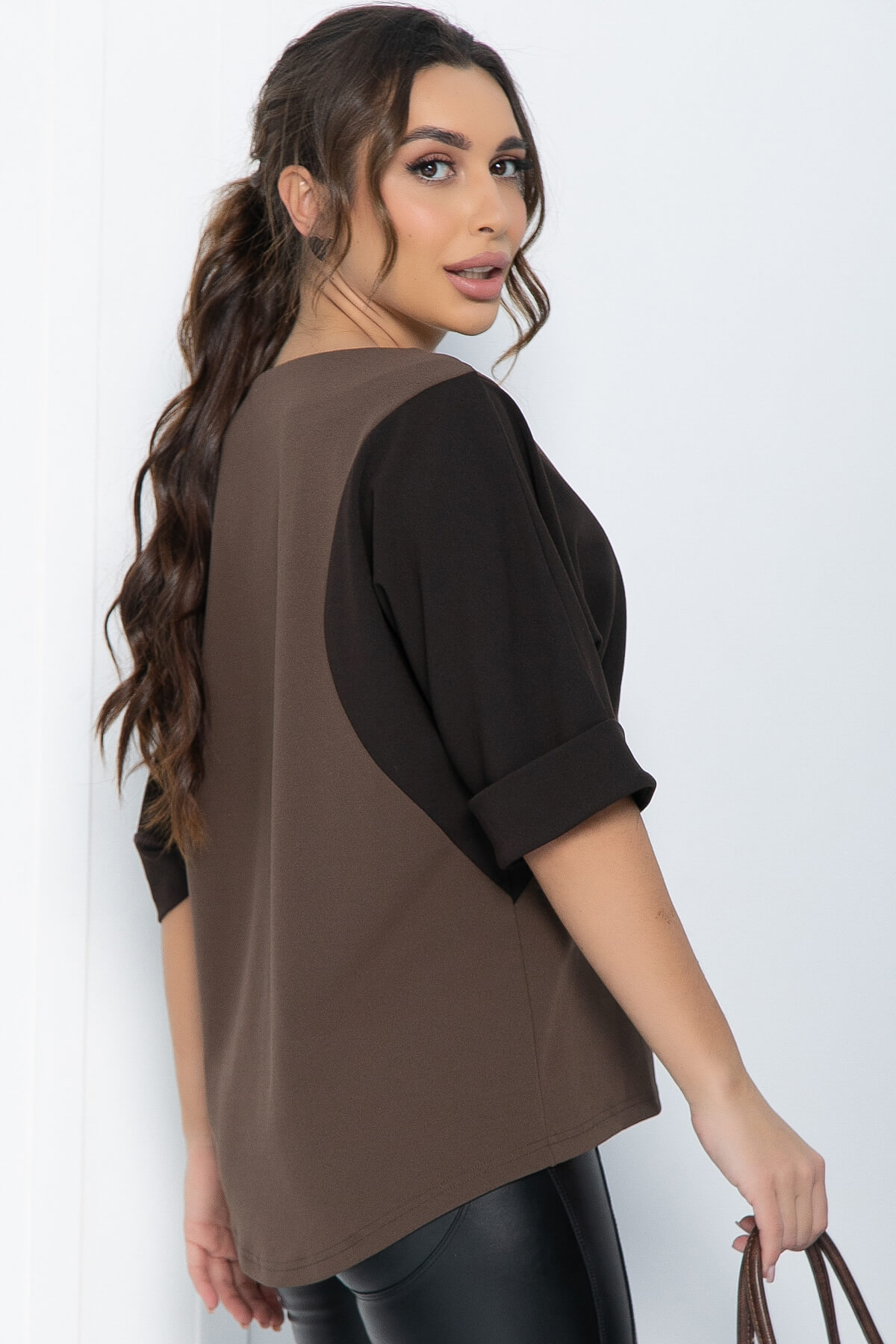 Блуза Санторини (шоколад) Б11999