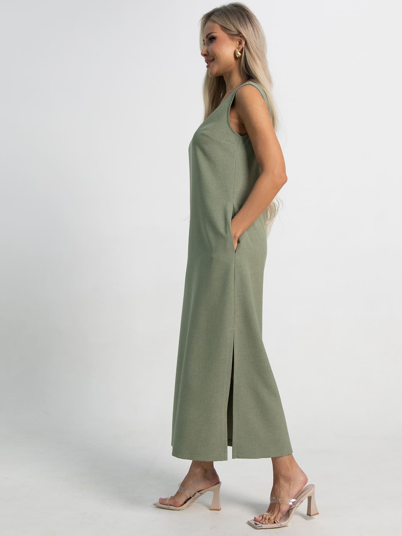 Платье Айлин (оливковое) П15353-19М