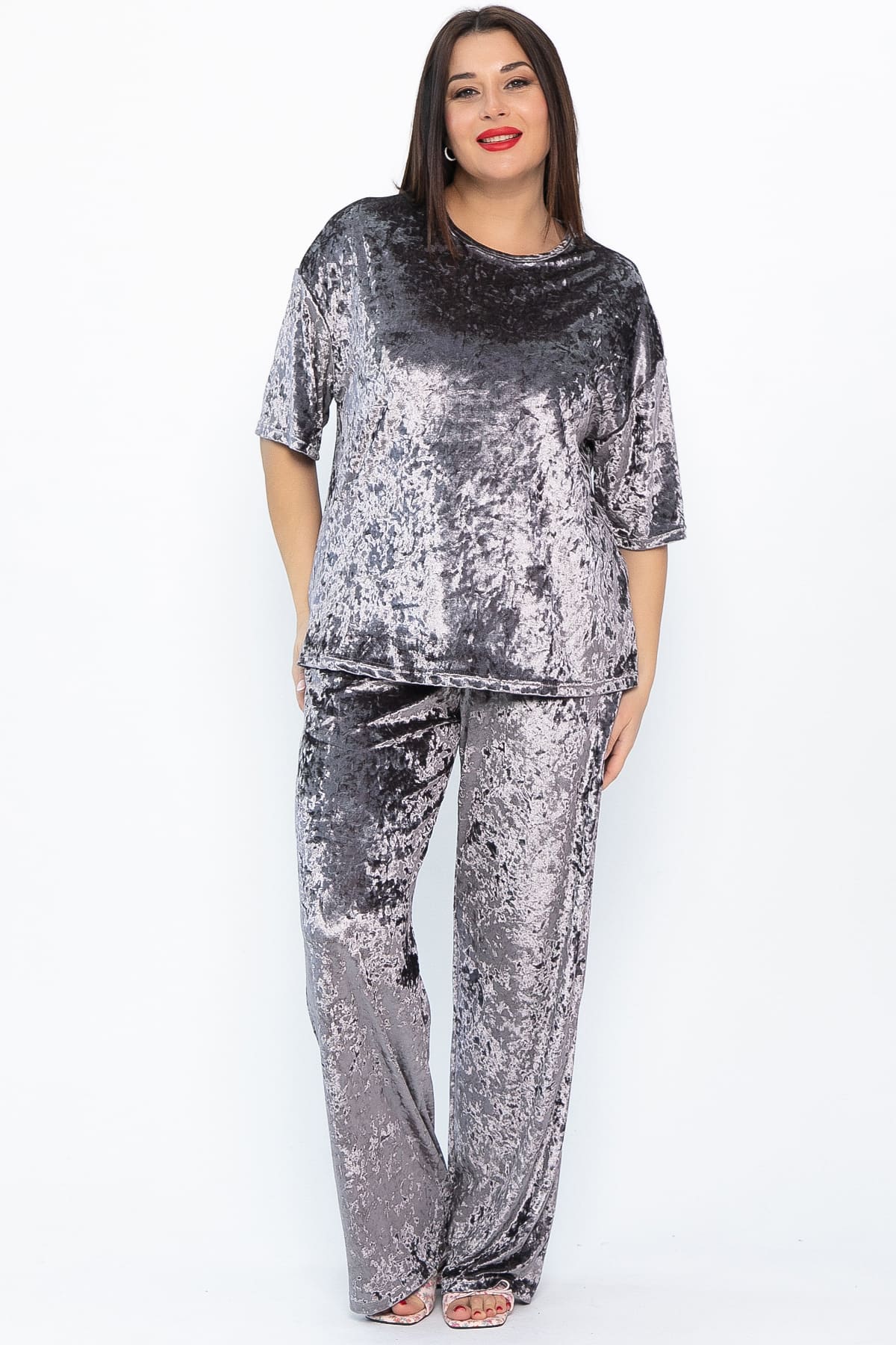 Брюки Таинственное очарование (серо-бежевые) Б14682-25М