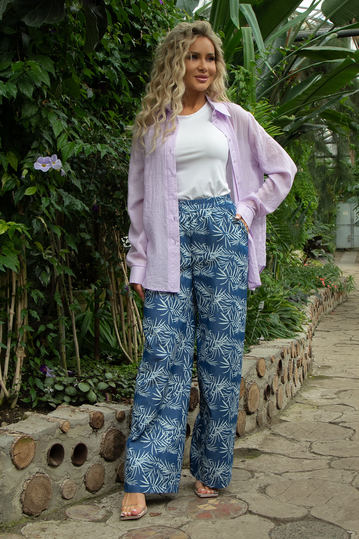 Брюки Летняя пора (синие) Б13477-16М