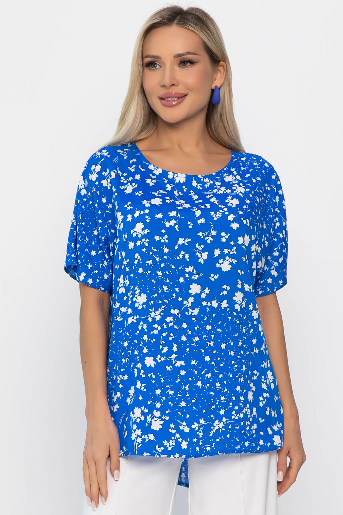 Блуза Маргоша (ярко-голубая) Б13813-16М