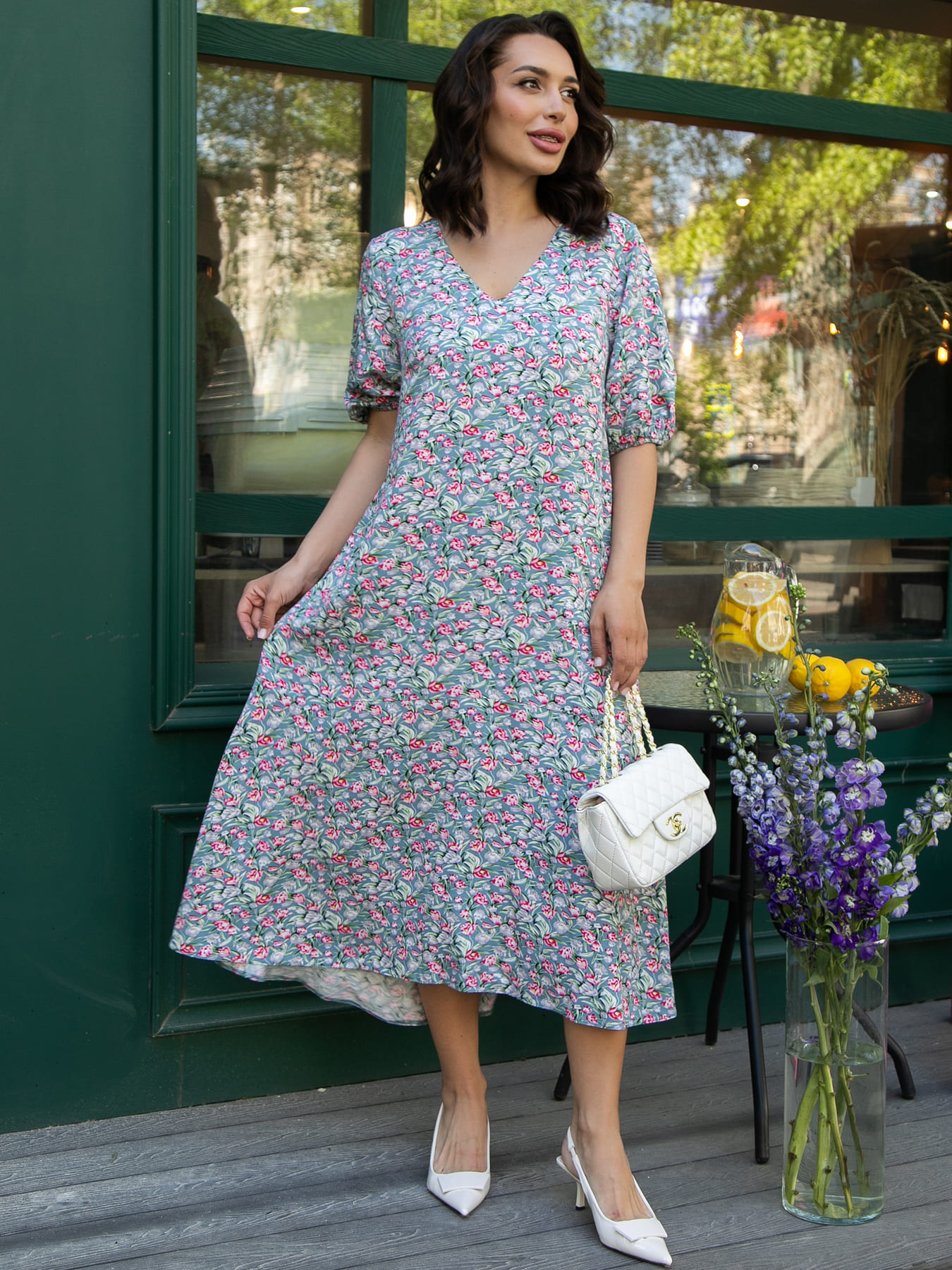 Платье Калифорния (цветочное) П15933-30М