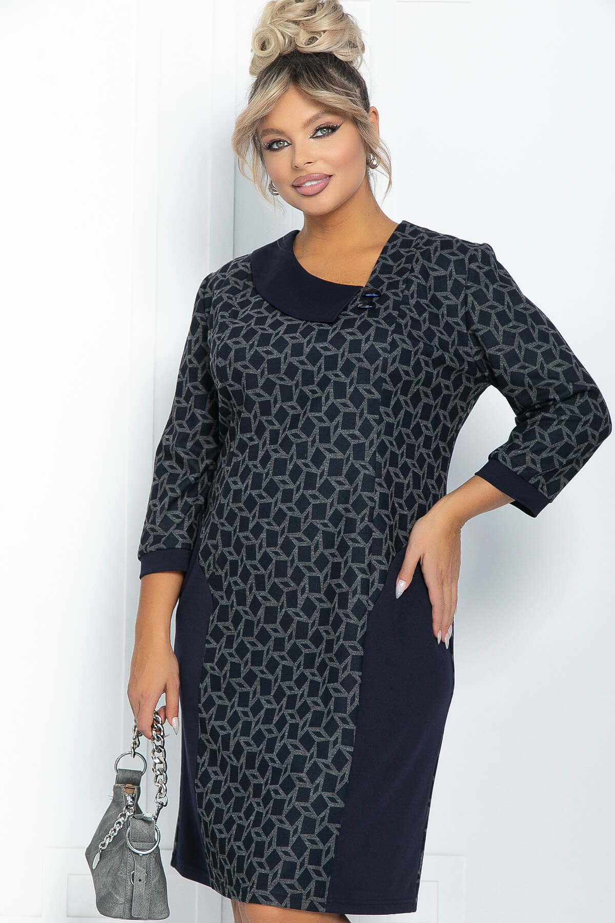 Платье Маргарет (синее) П11776