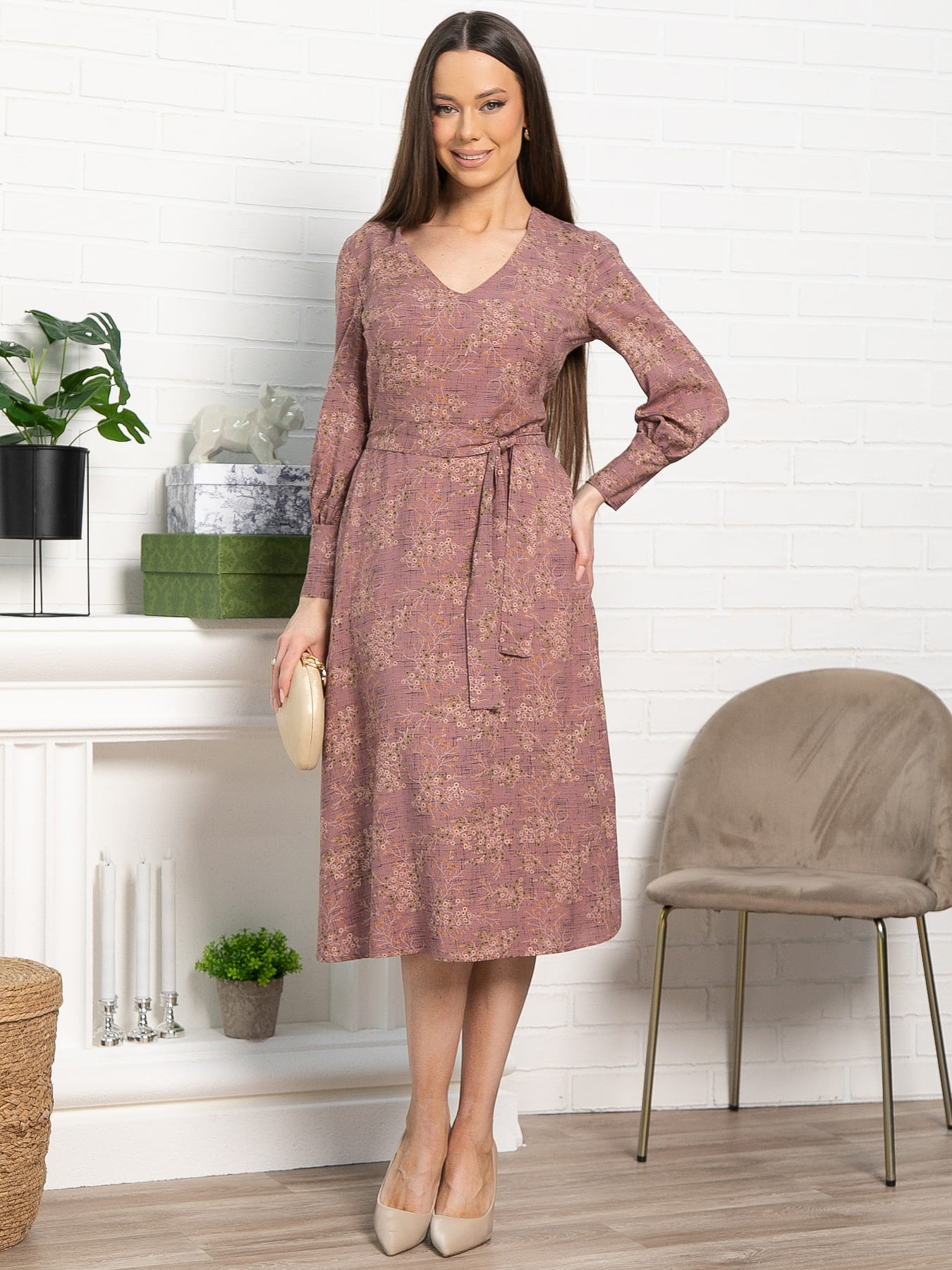 Платье Парижанка (чайная роза) П15231-10М