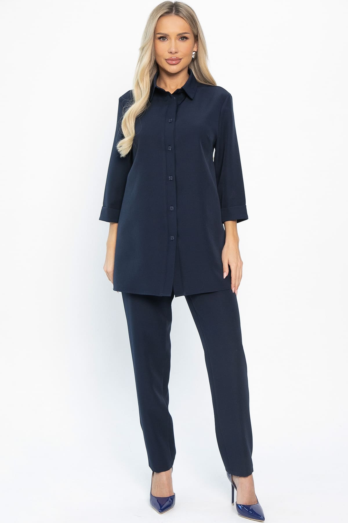 Костюм с брюками Ксанти НЬЮ (синий) К14502-3М