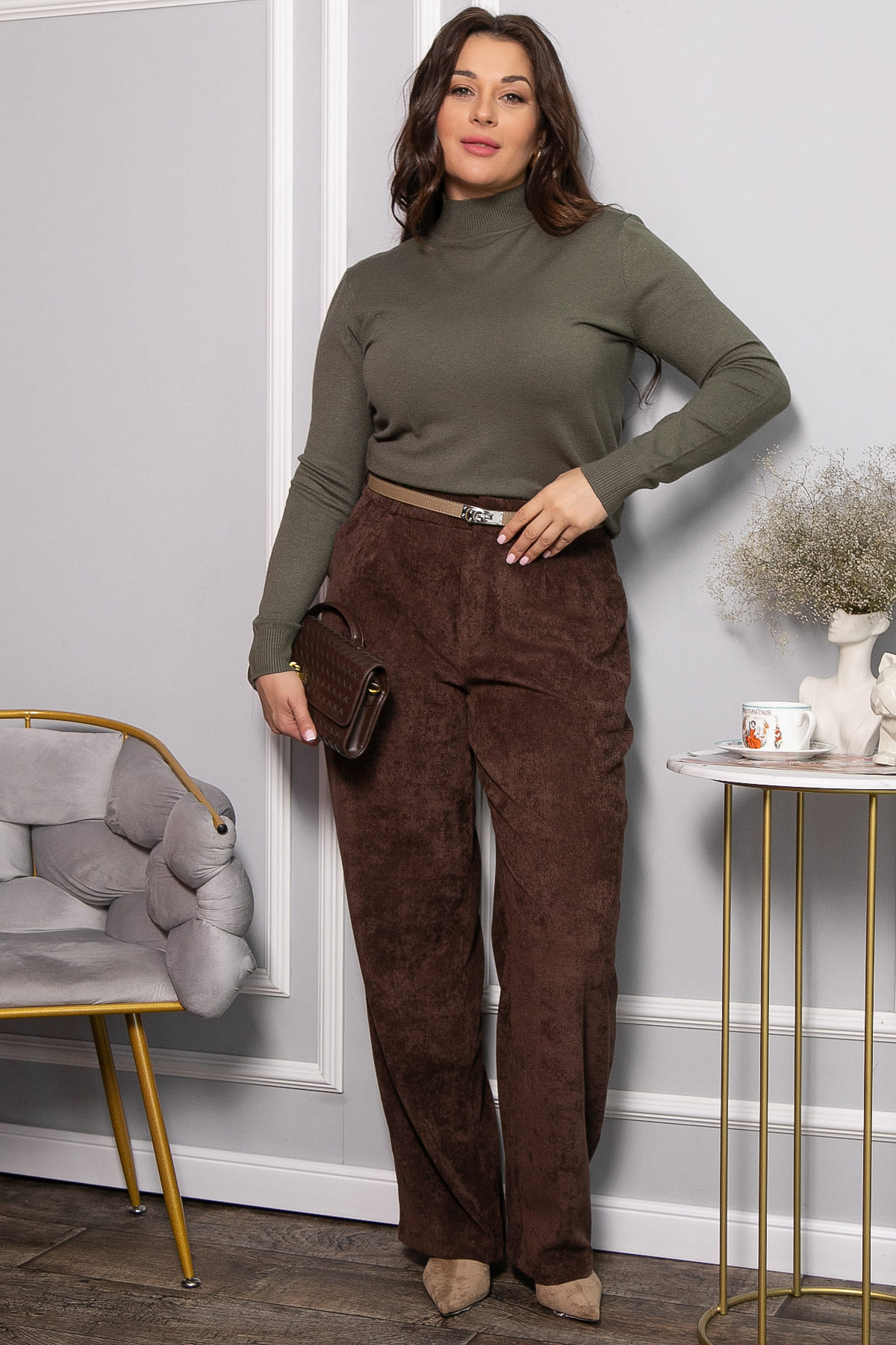 Водолазка Осенняя история (хаки) Б14547-20М