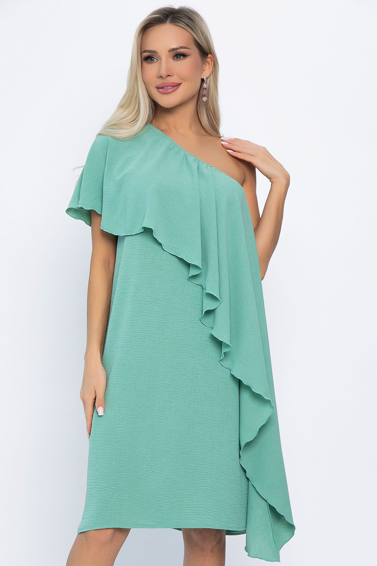 Платье Шардоне (серо-зеленое) П13770-36М