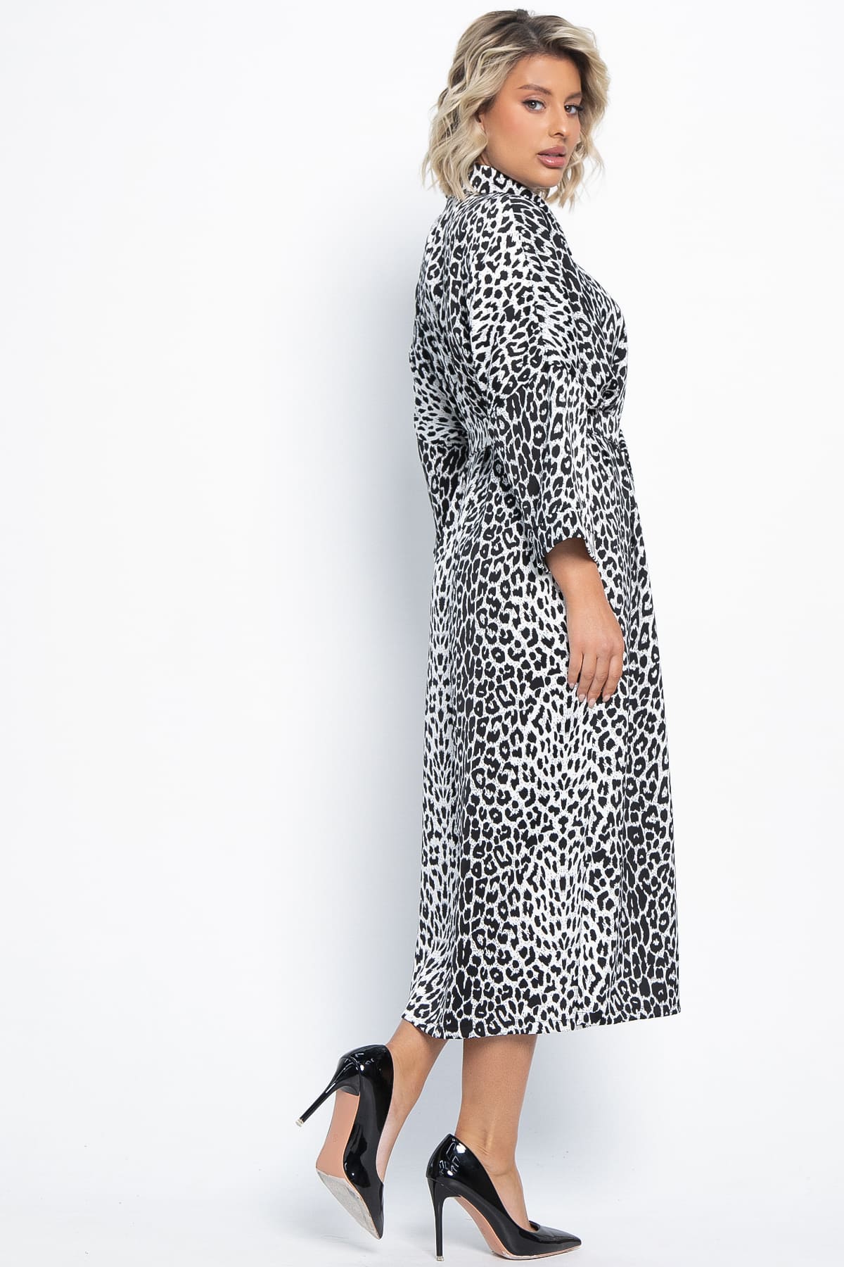 Платье Сьюзен (белый лео) П15091-7М