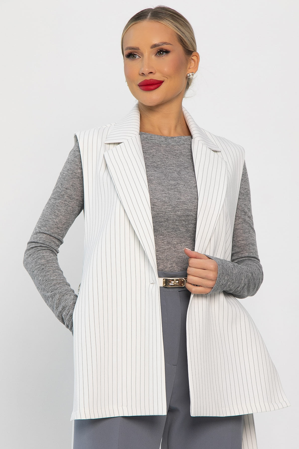 Жилет Рабочий день (белый) Б14212-4М