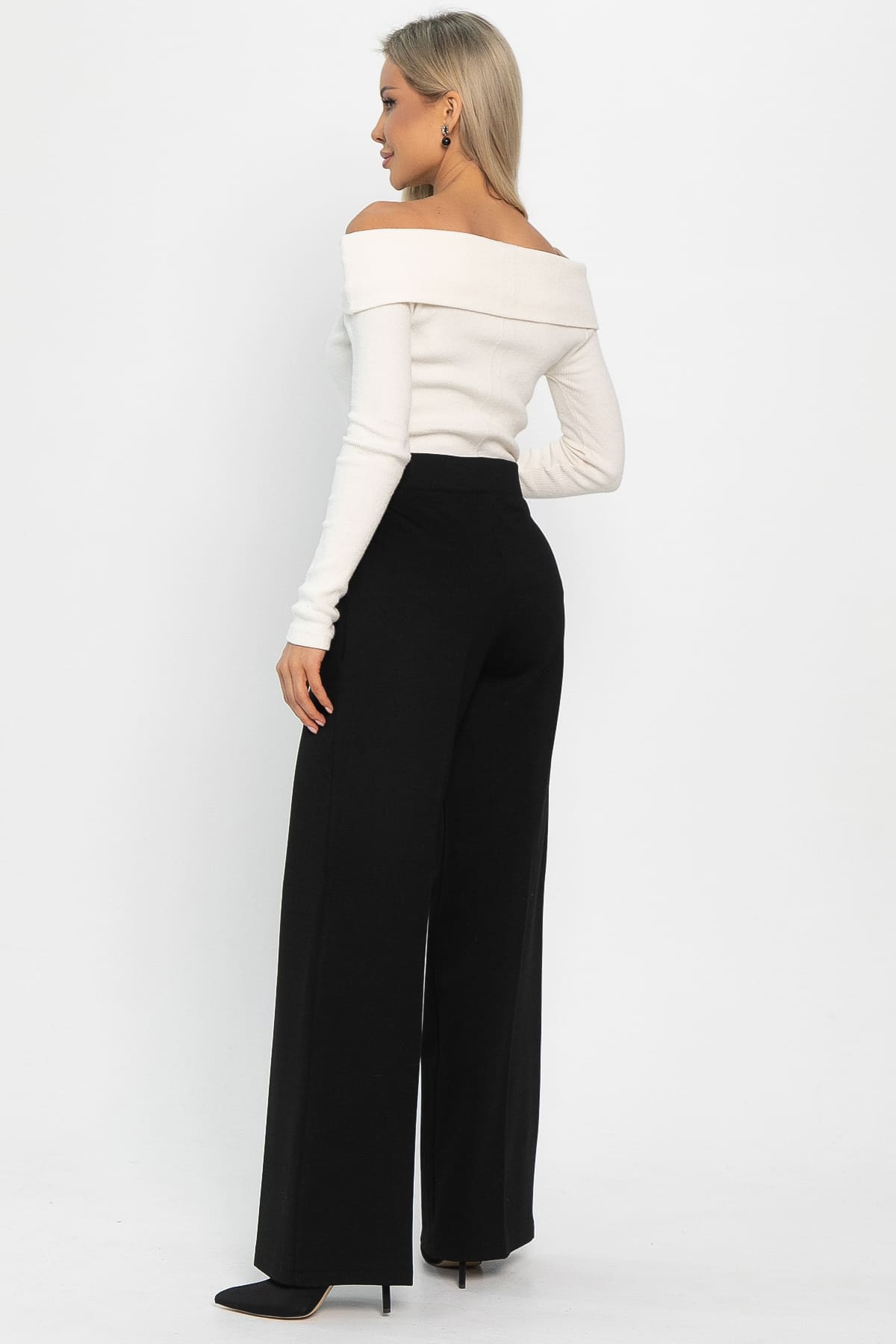 Брюки палаццо Адель (черные) Б14881-8М