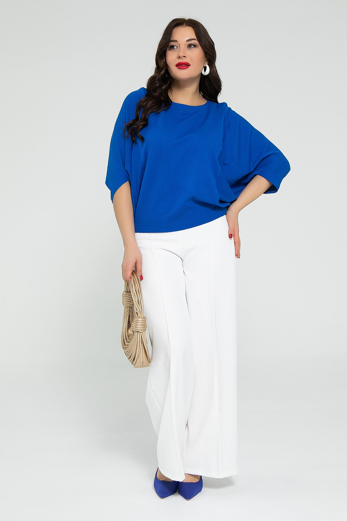 Блуза Шармель (синяя) Б12912-16М