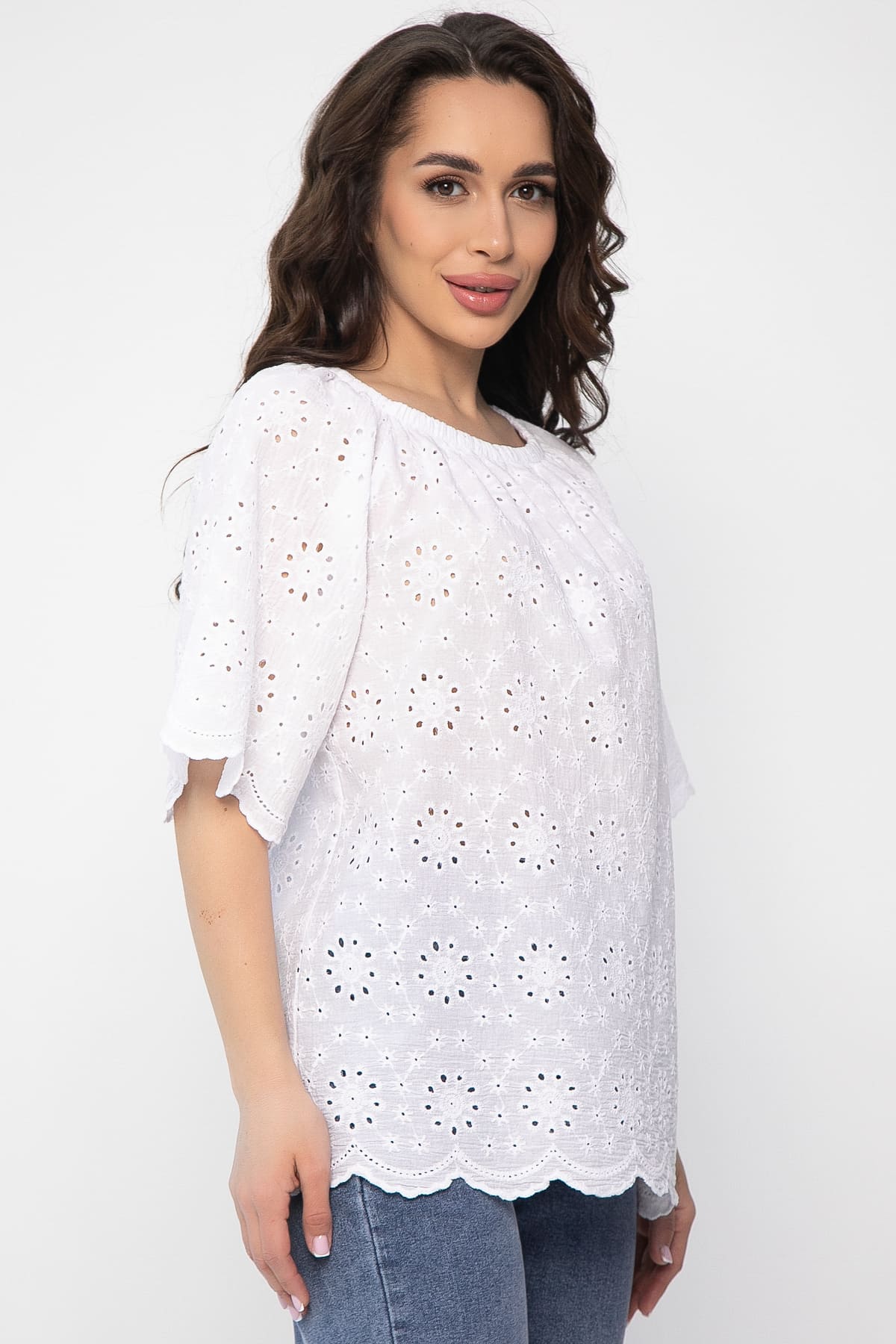 Блуза Воздушная (белая) Б13571-2М