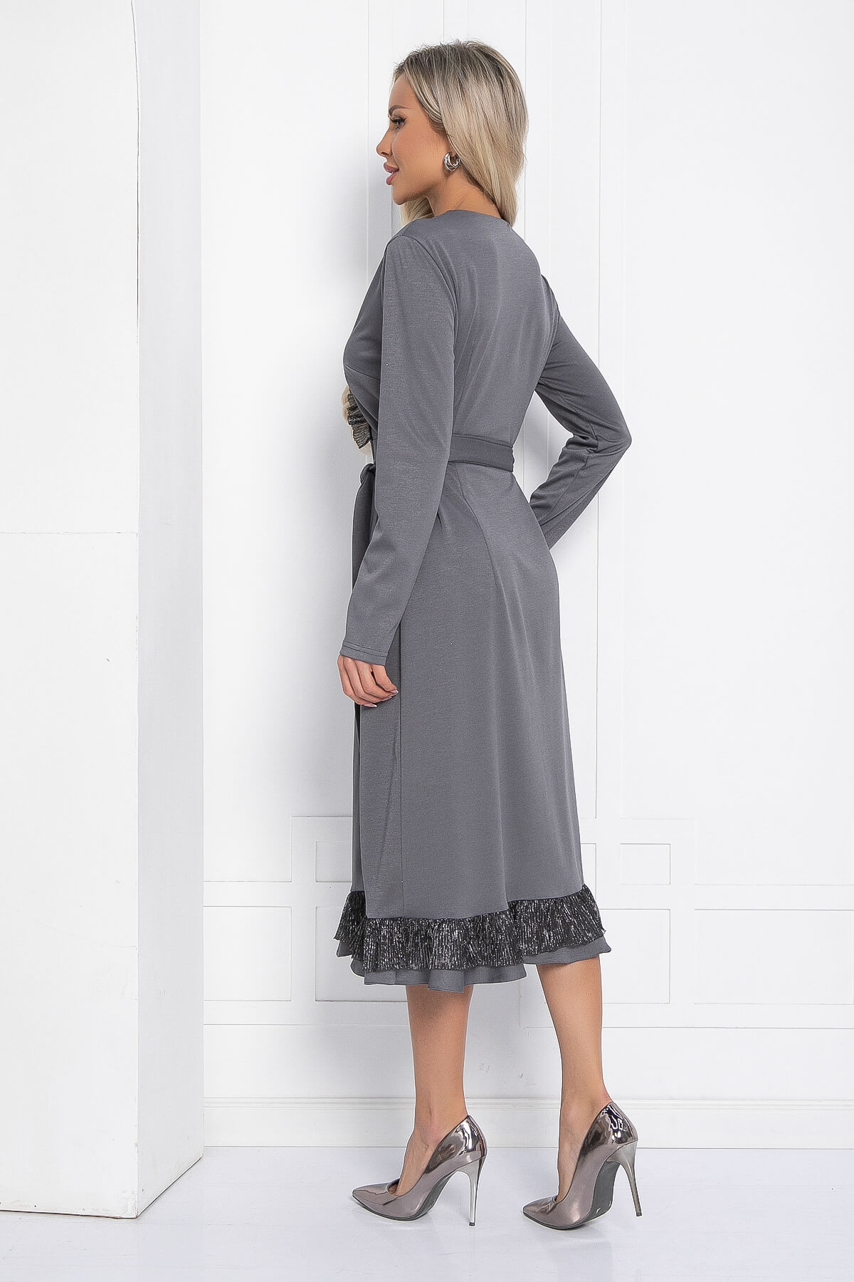 Платье Арфа (серое) П12289-10
