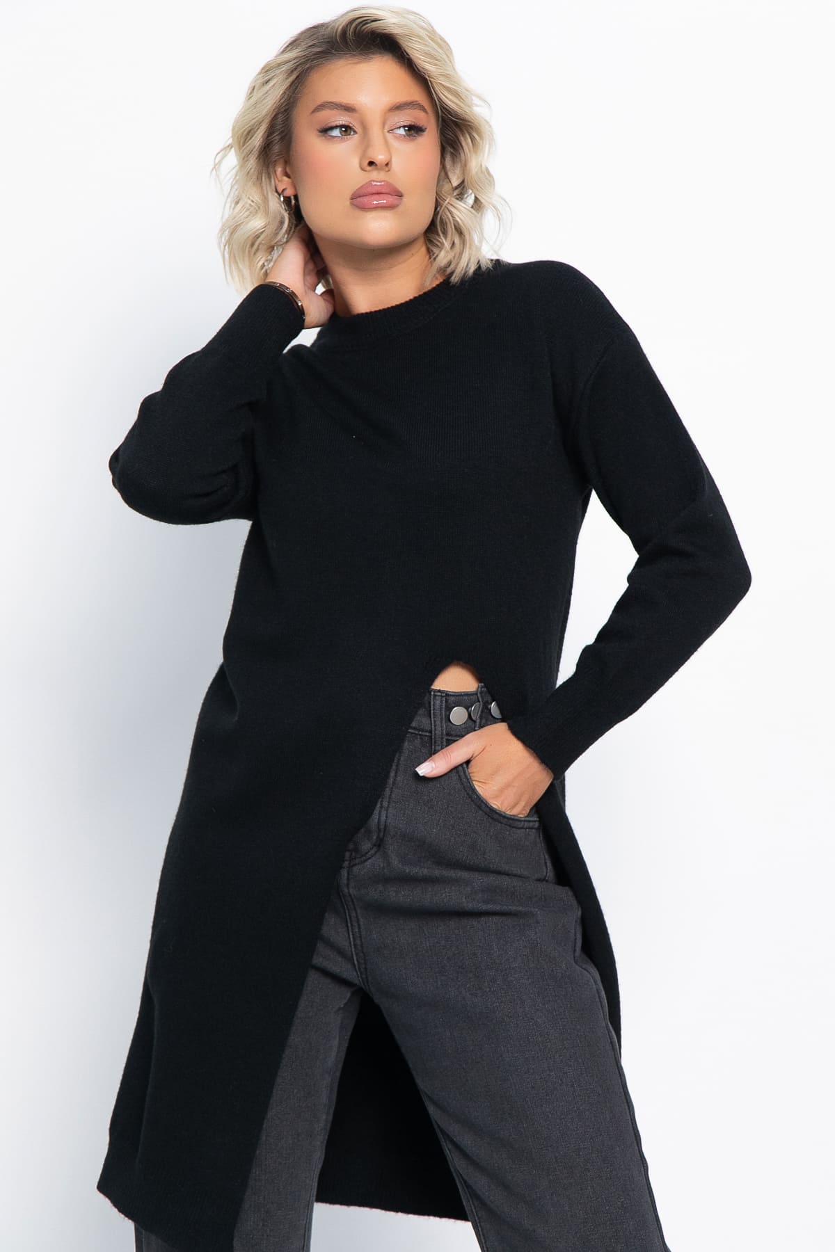 Костюм с юбкой Остин (черный) К15065-13М